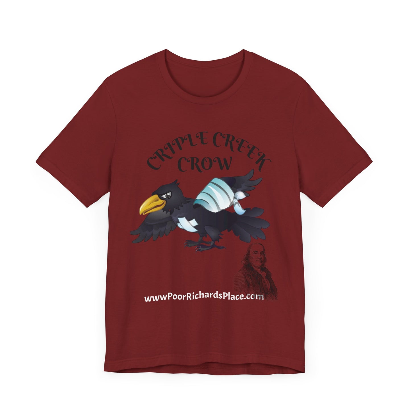 Unisex Jersey Short Sleeve Tee - Criple Creek Crow - www.poorrichardsplace.com