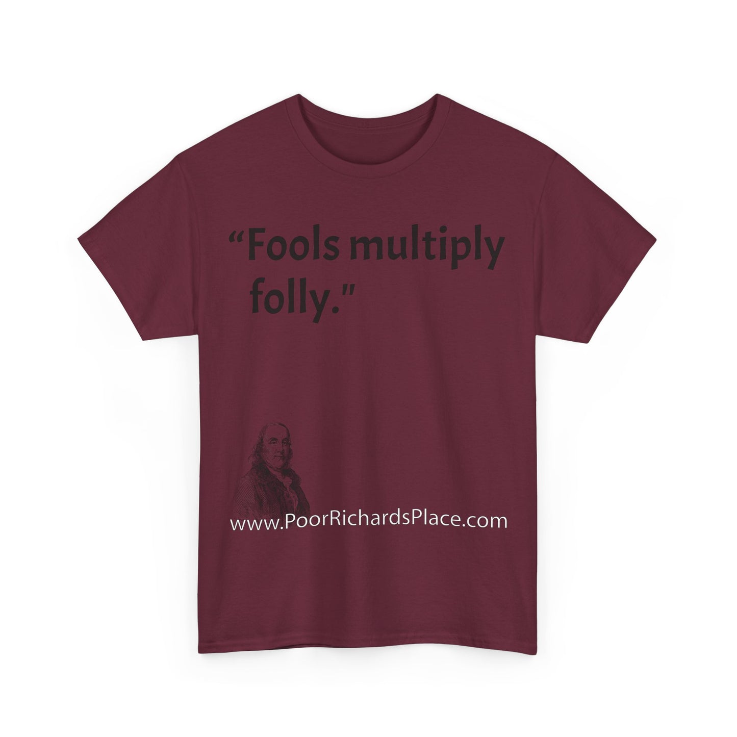 Unisex T-Shirt - Poor Richard Says Fools multiply folly