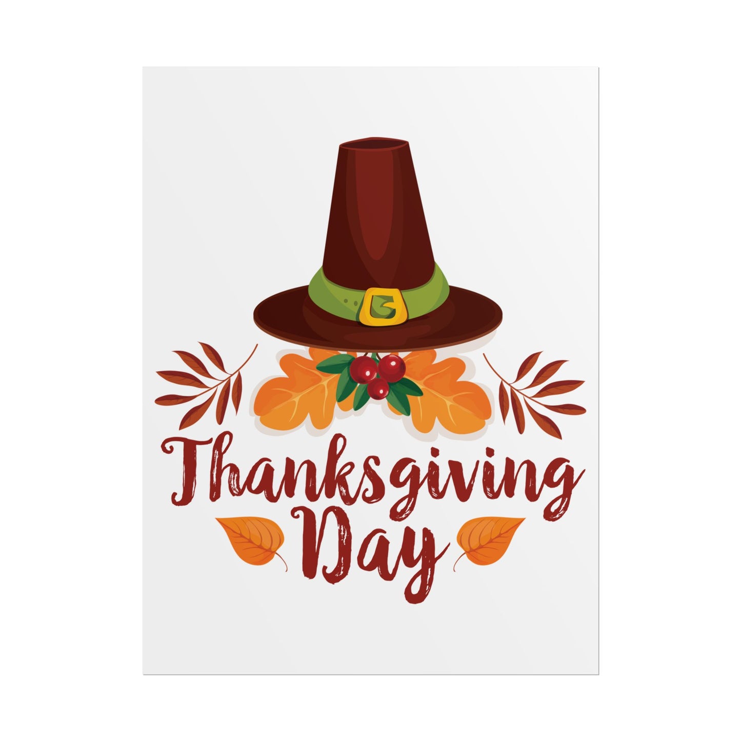 Rolled Poster -Thanksgiving Day - Happy Thanksgiving Day