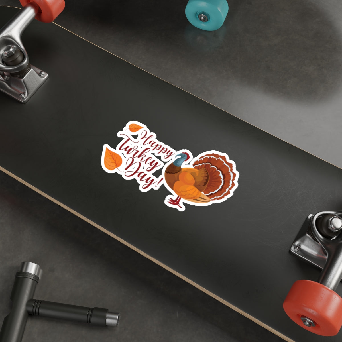Die-Cut Stickers - Happy Turkey Day - Thanksgiving