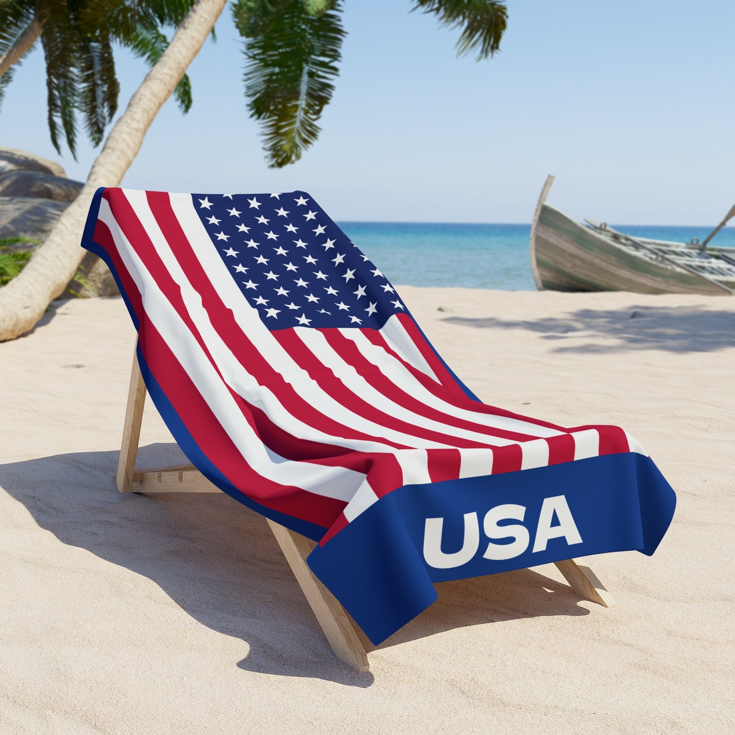 United States of American (USA) - Flag Beach Towel - Patriotic Beach Towel, Summer Accessories, Patriot Gift, Poolside Towel, Beach Lover Gift