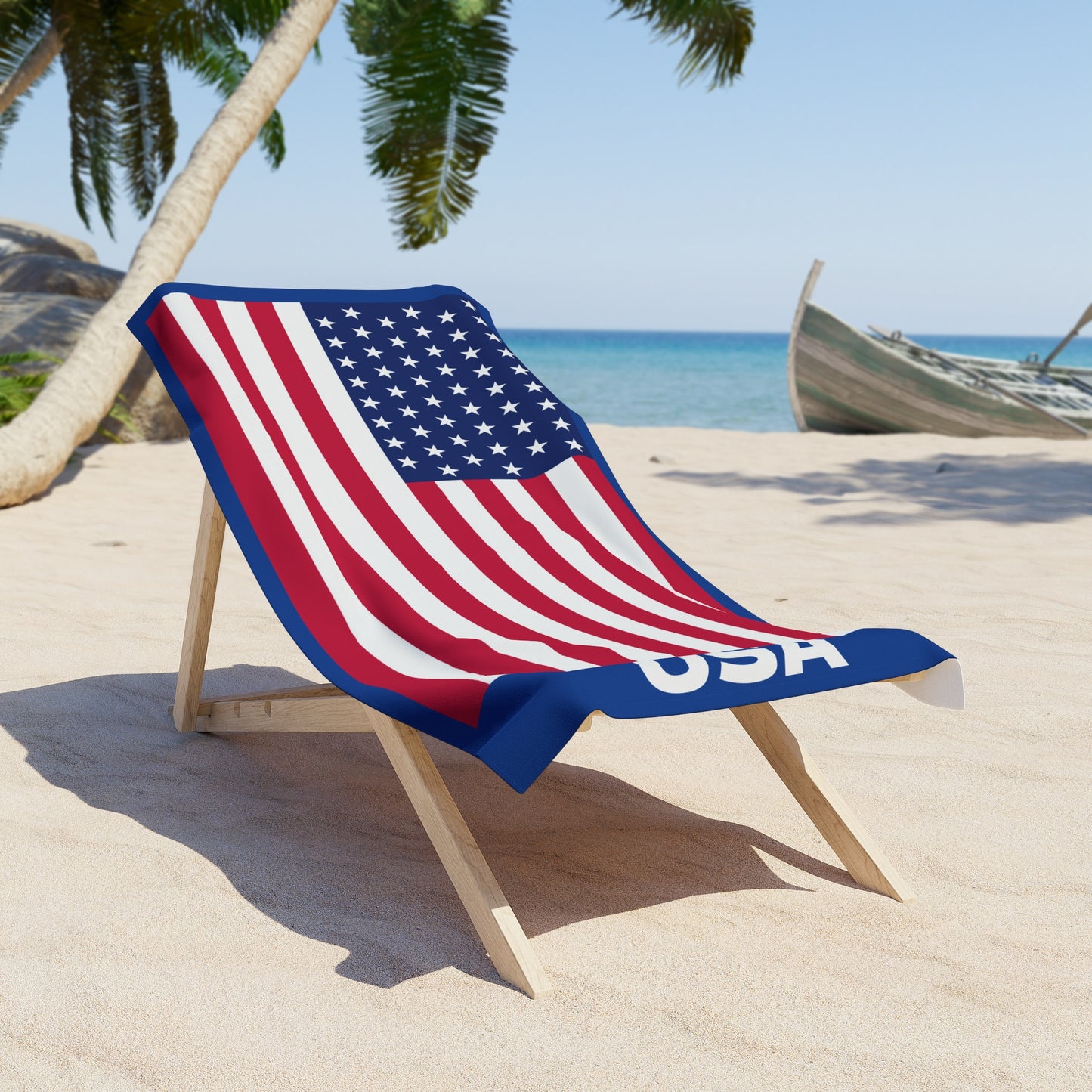United States of American (USA) - Flag Beach Towel - Patriotic Beach Towel, Summer Accessories, Patriot Gift, Poolside Towel, Beach Lover Gift