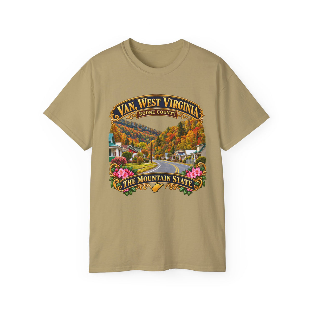 Unisex Ultra Cotton Tee - Van, West Virginia - Boone County - The Mountain State - 3D Transparent