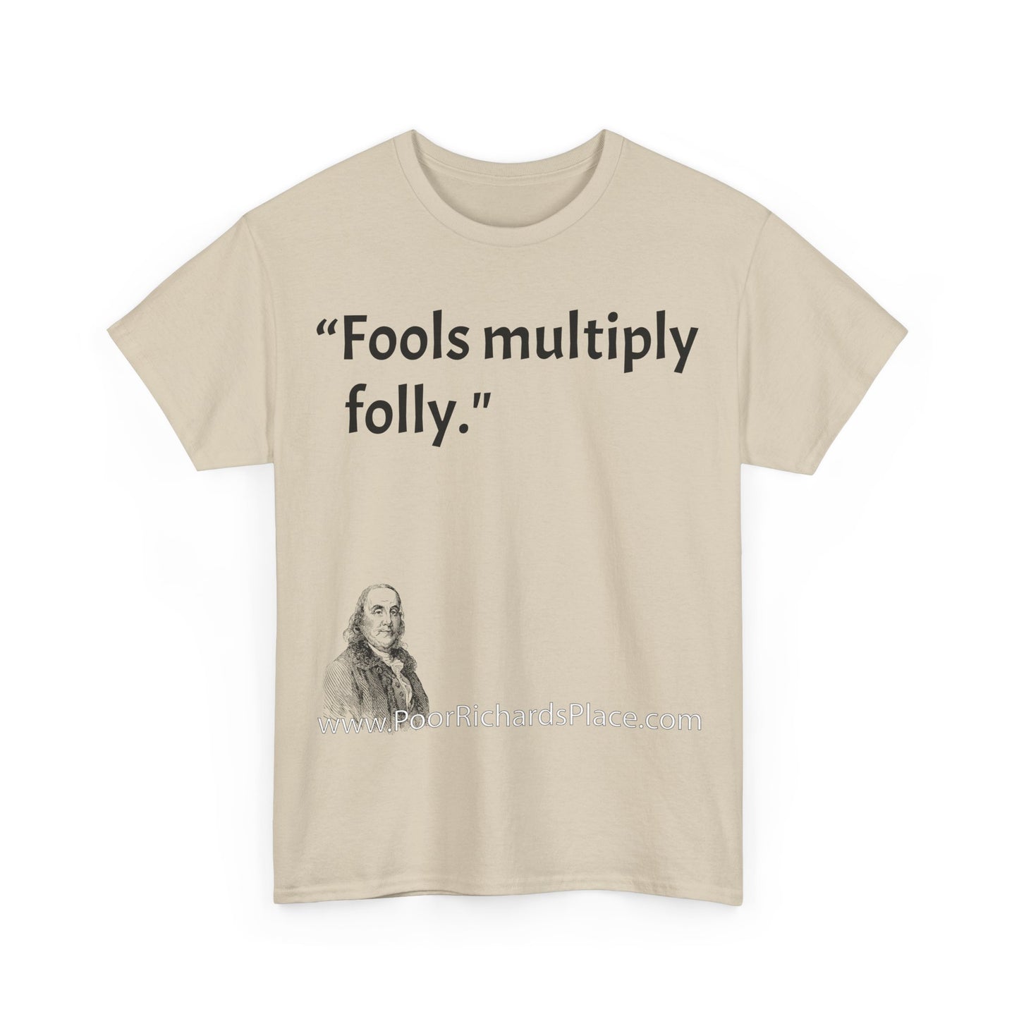 Unisex T-Shirt - Poor Richard Says Fools multiply folly