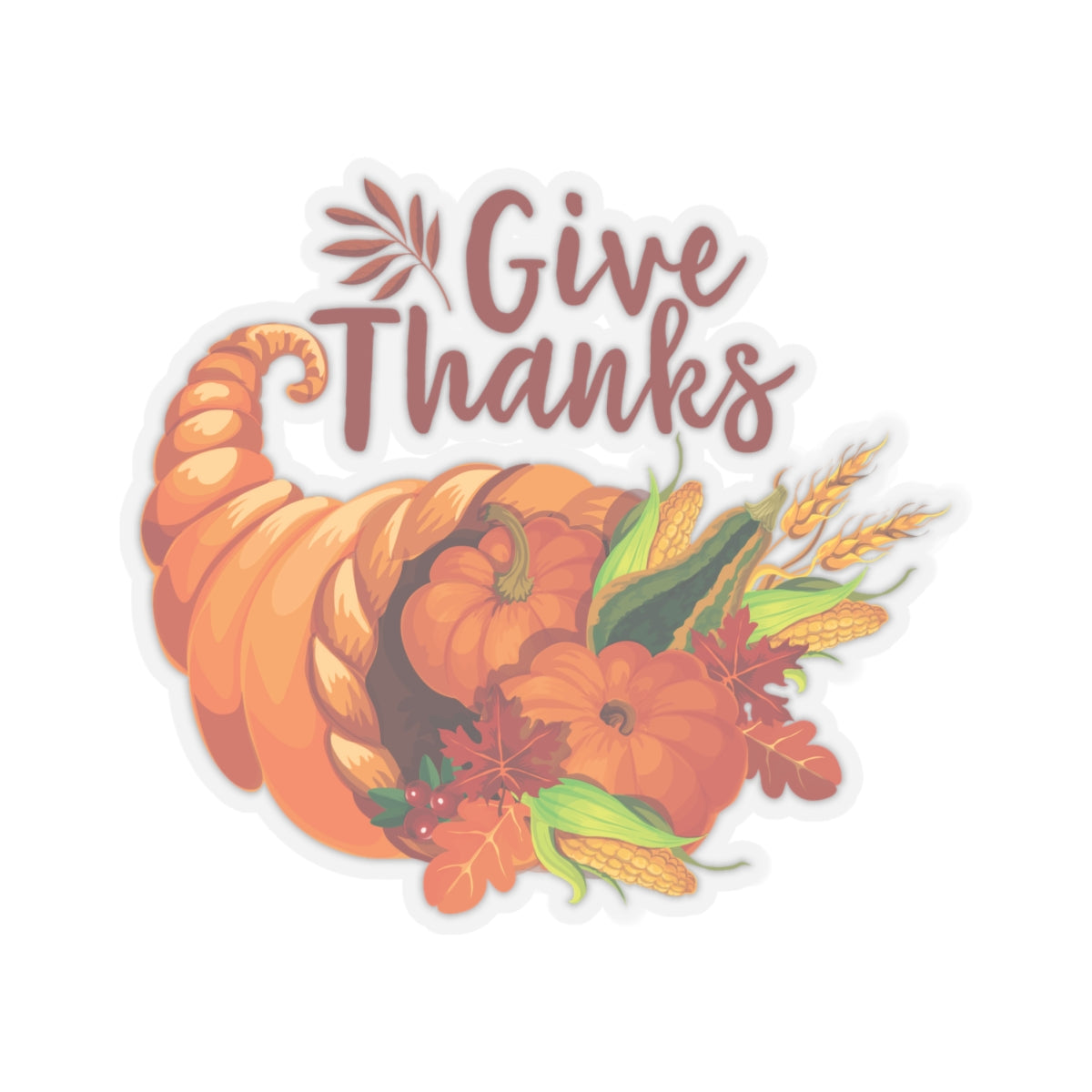 Kiss-Cut Stickers - Thanksgiving - Give Thanks