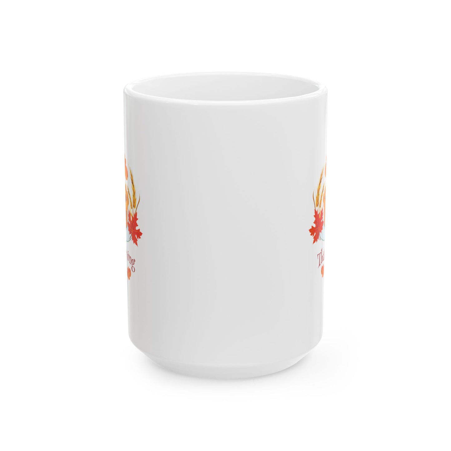 White Ceramic Mug - 11oz & 15oz -Thanksgiving Day