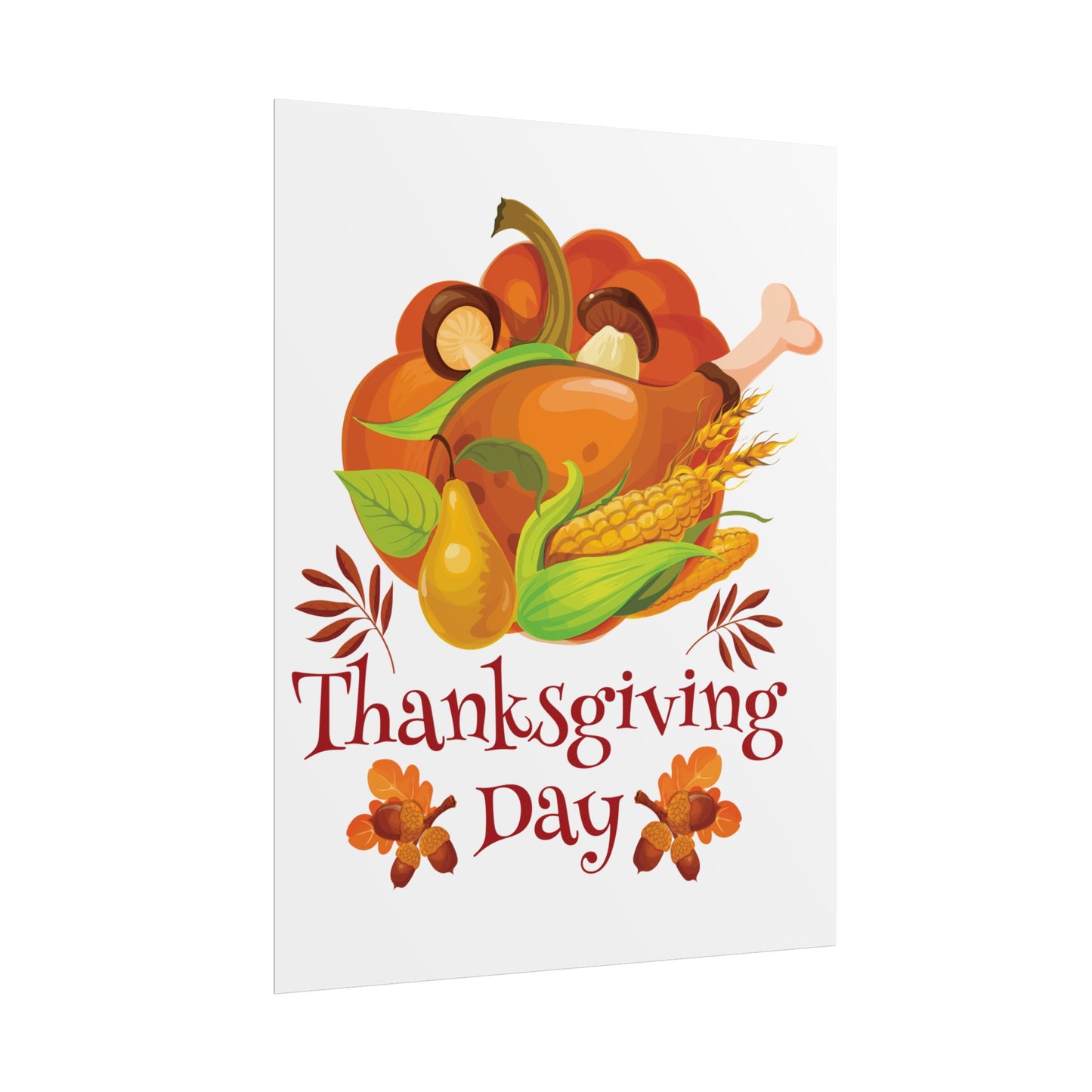 Rolled Poster -Thanksgiving Day - Turkey