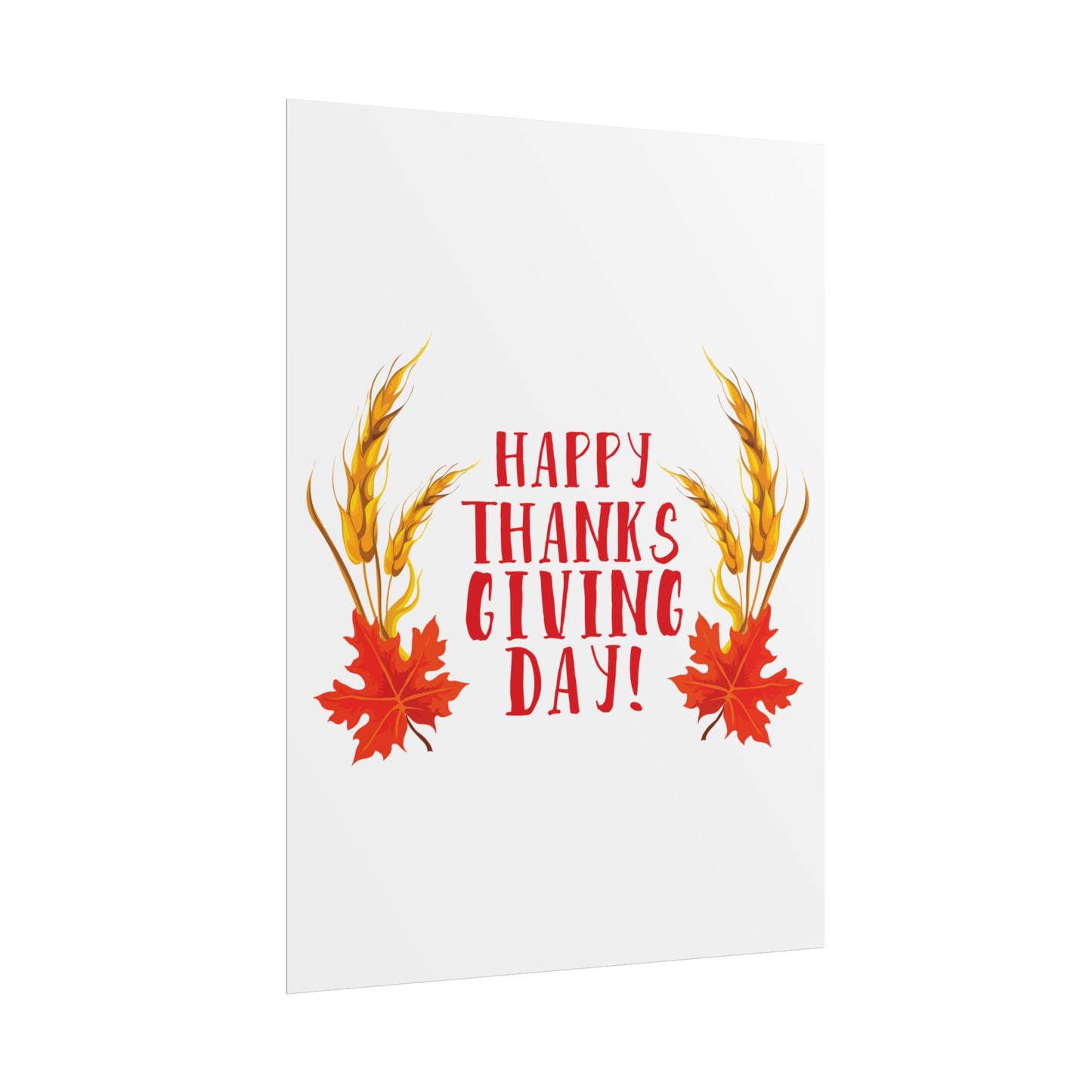 Rolled Poster -Happy Thanksgiving Day