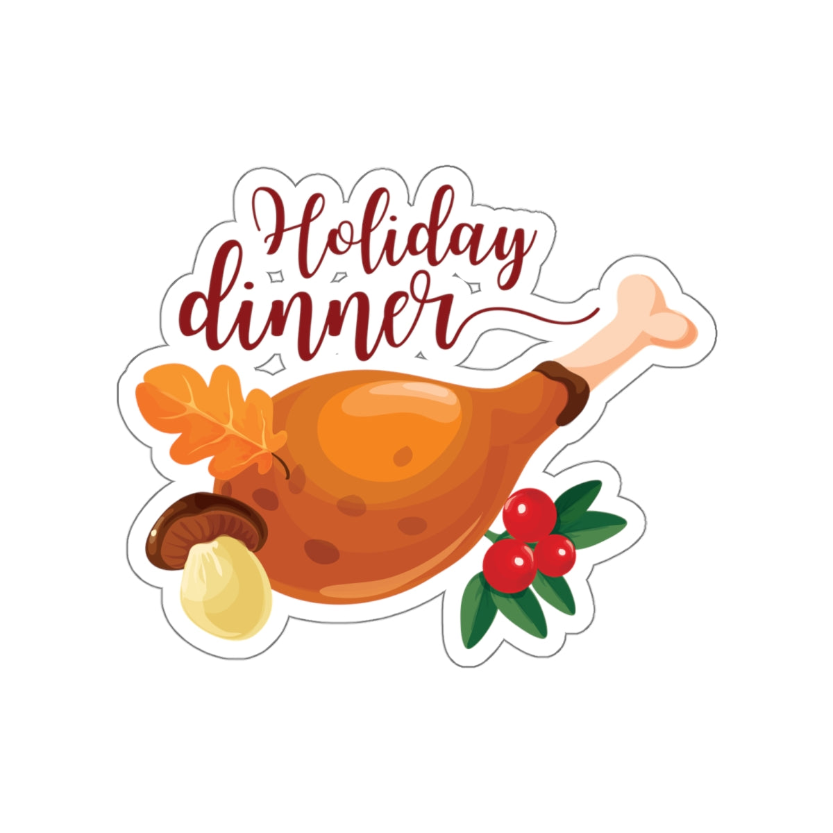 Die-Cut Stickers - Holiday Dinner