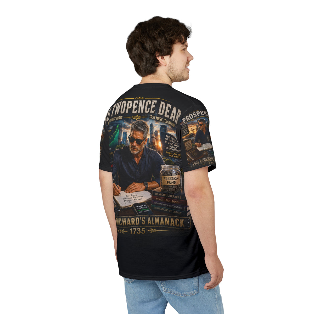 Benjamin Franklin "A Penny Saved..." - Modern Version Tribute Tee
