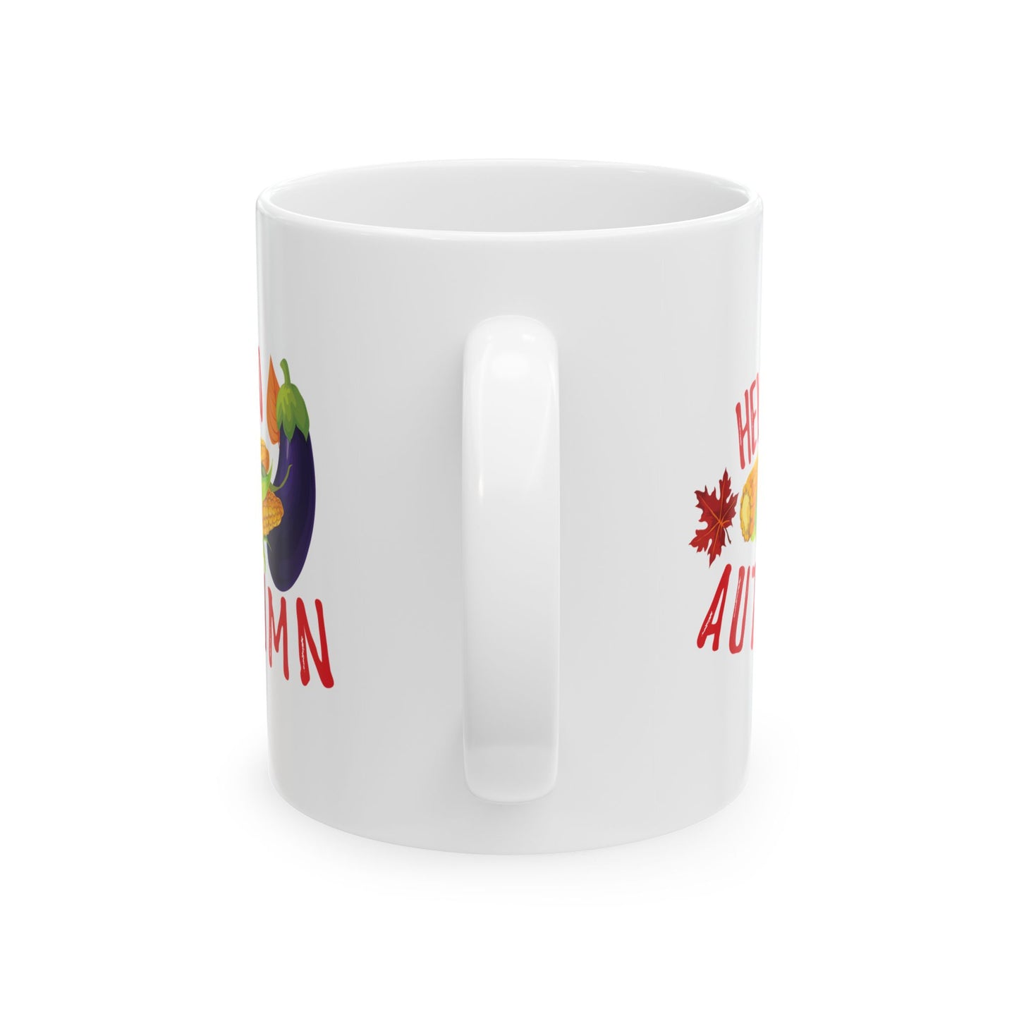 White Ceramic Mug - 11oz & 15oz -Hello Autumn