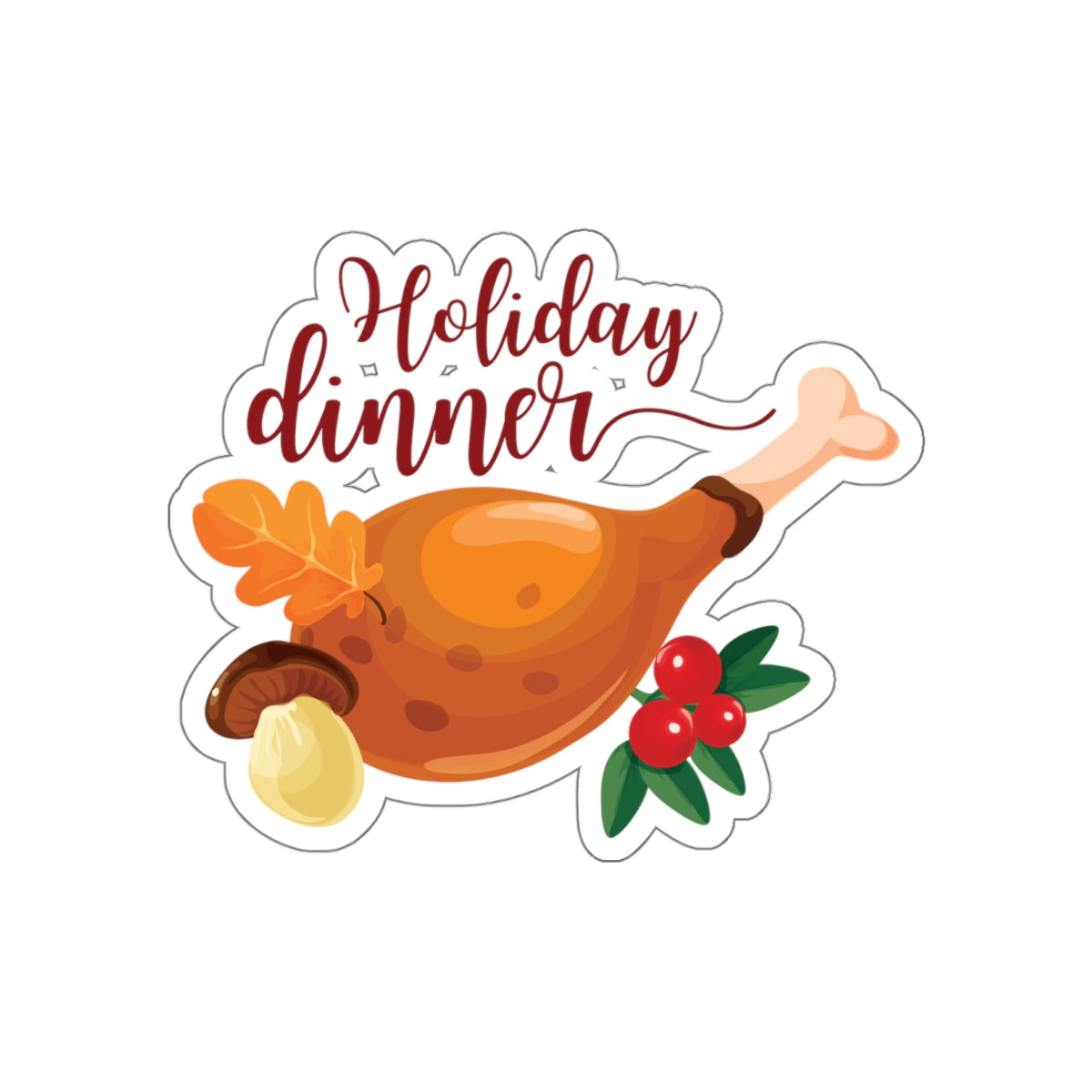 Die-Cut Stickers - Holiday Dinner