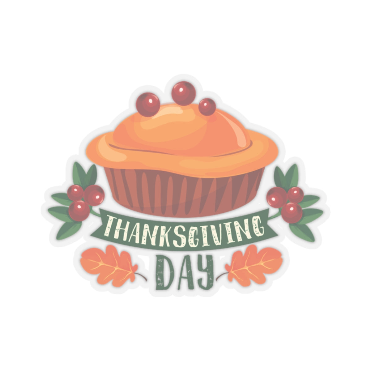 Kiss-Cut Stickers - Thanksgiving Day - Pie