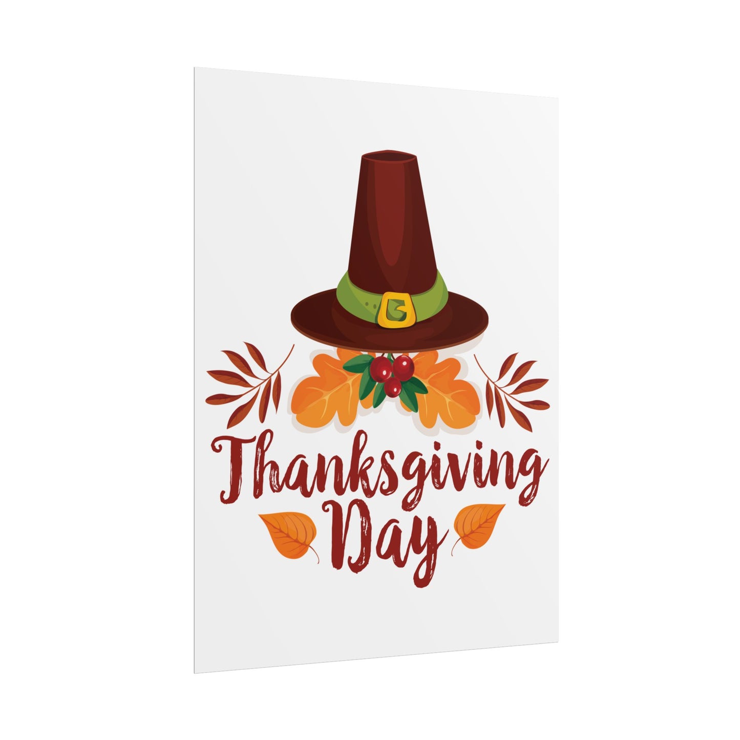 Rolled Poster -Thanksgiving Day - Happy Thanksgiving Day