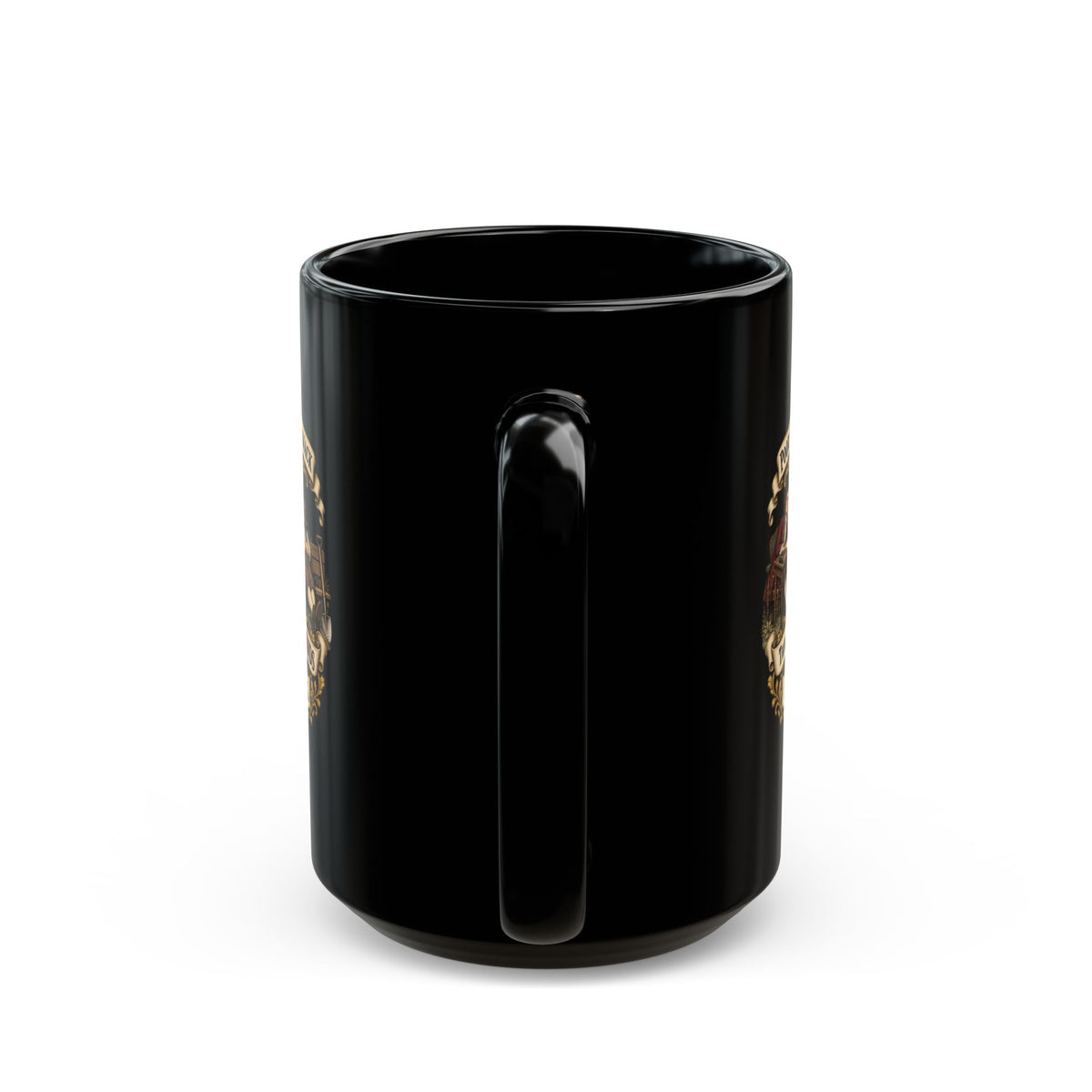 Black Mug  (15oz) - Poor Richards Almanac -  There are lazy Minds as well as lazy Bodies