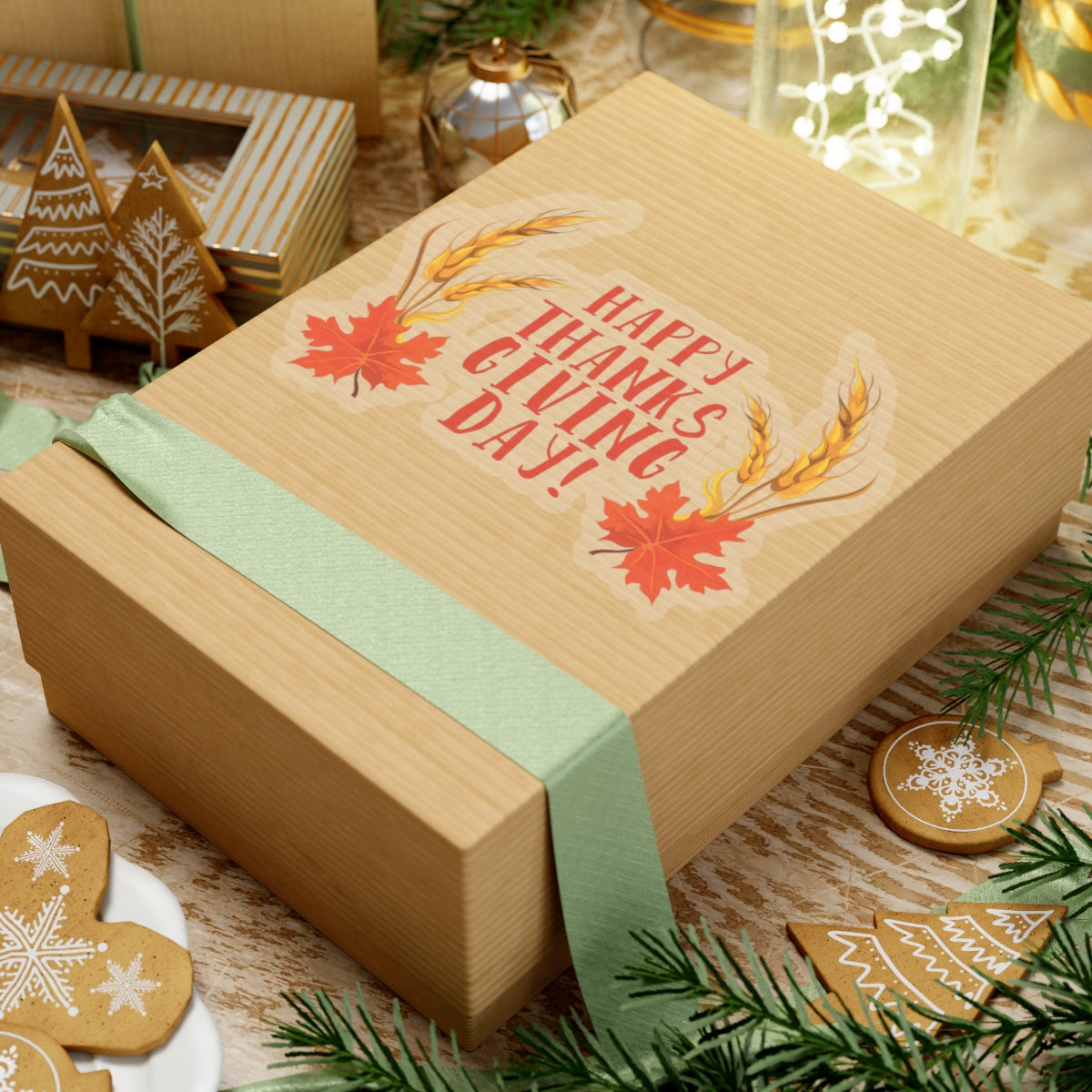 Kiss-Cut Stickers - Happy Thanksgiving Day