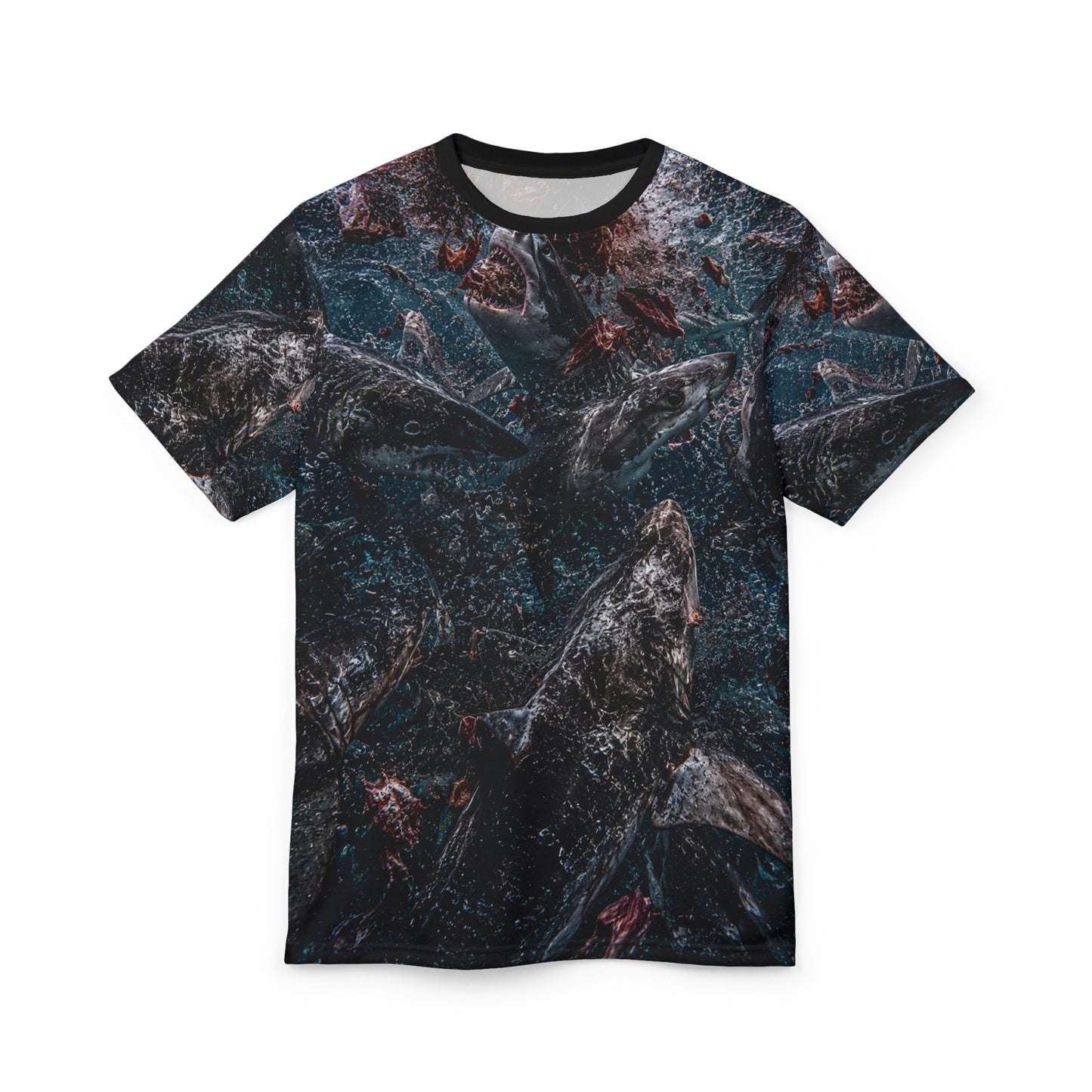 Shark Feeding Frenzy Tribute Tee — All-Over Print
