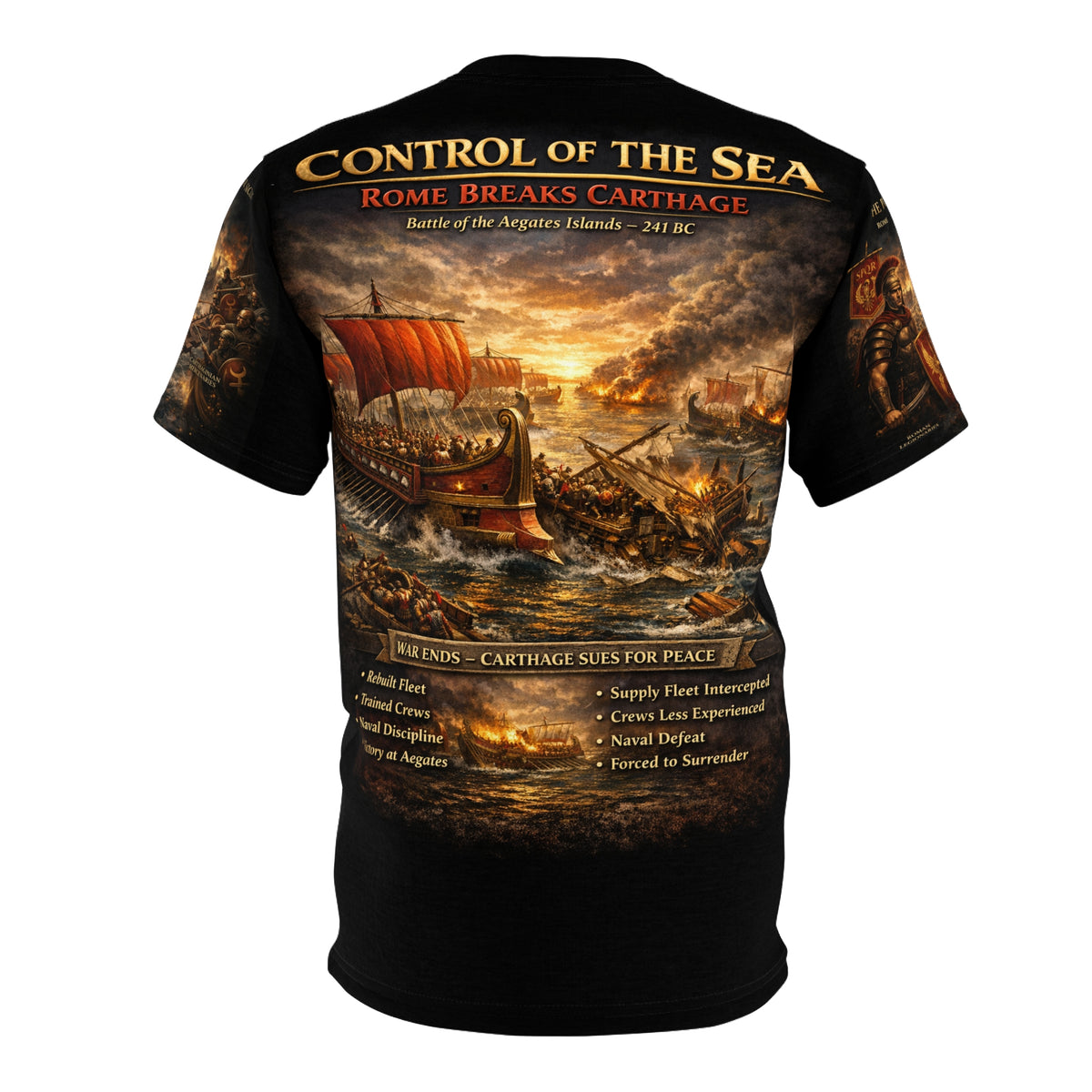 First Punic War Tribute Tee — Rome vs Carthage War for Sicily (264–241 BC)
