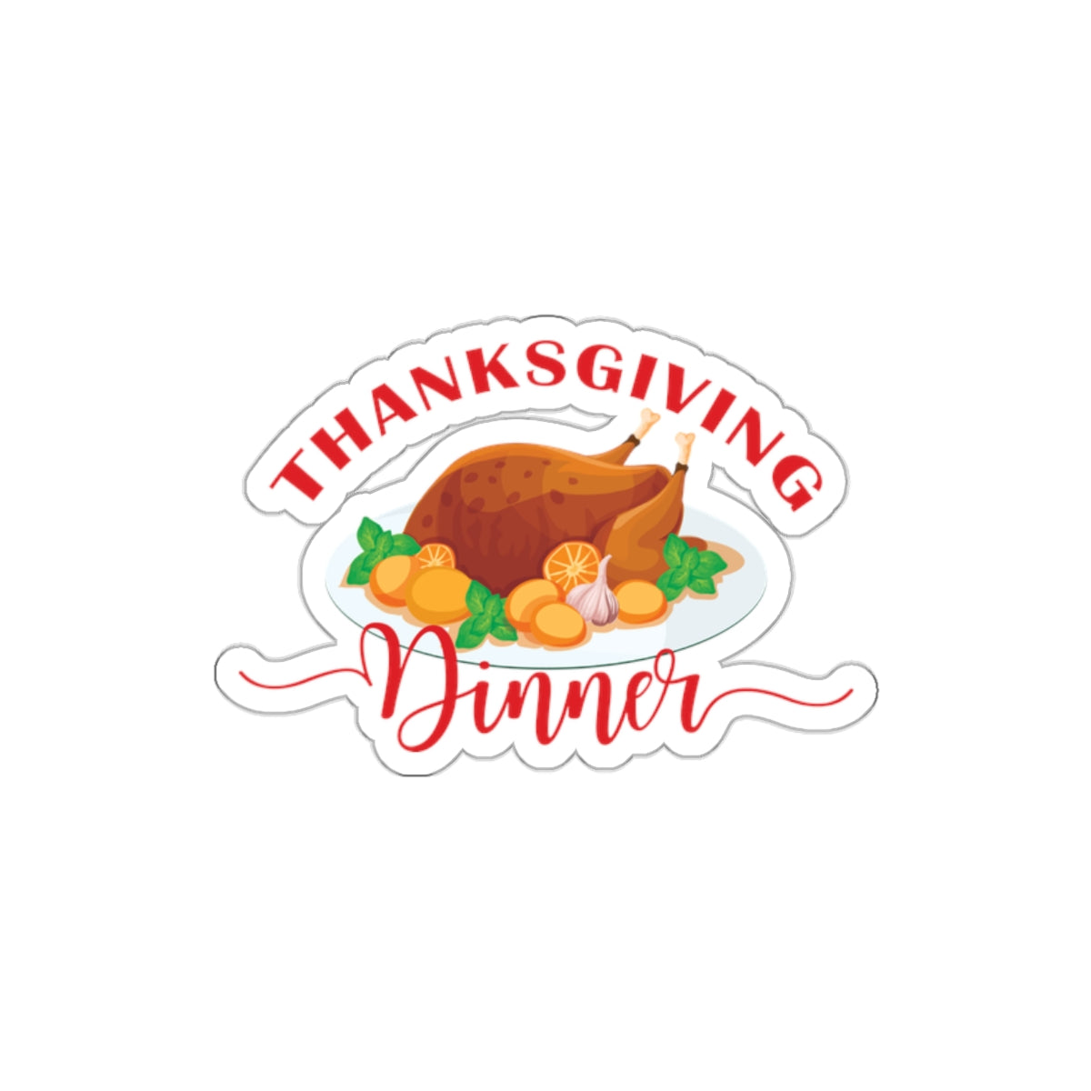 Die-Cut Stickers - Thanksgiving Dinner