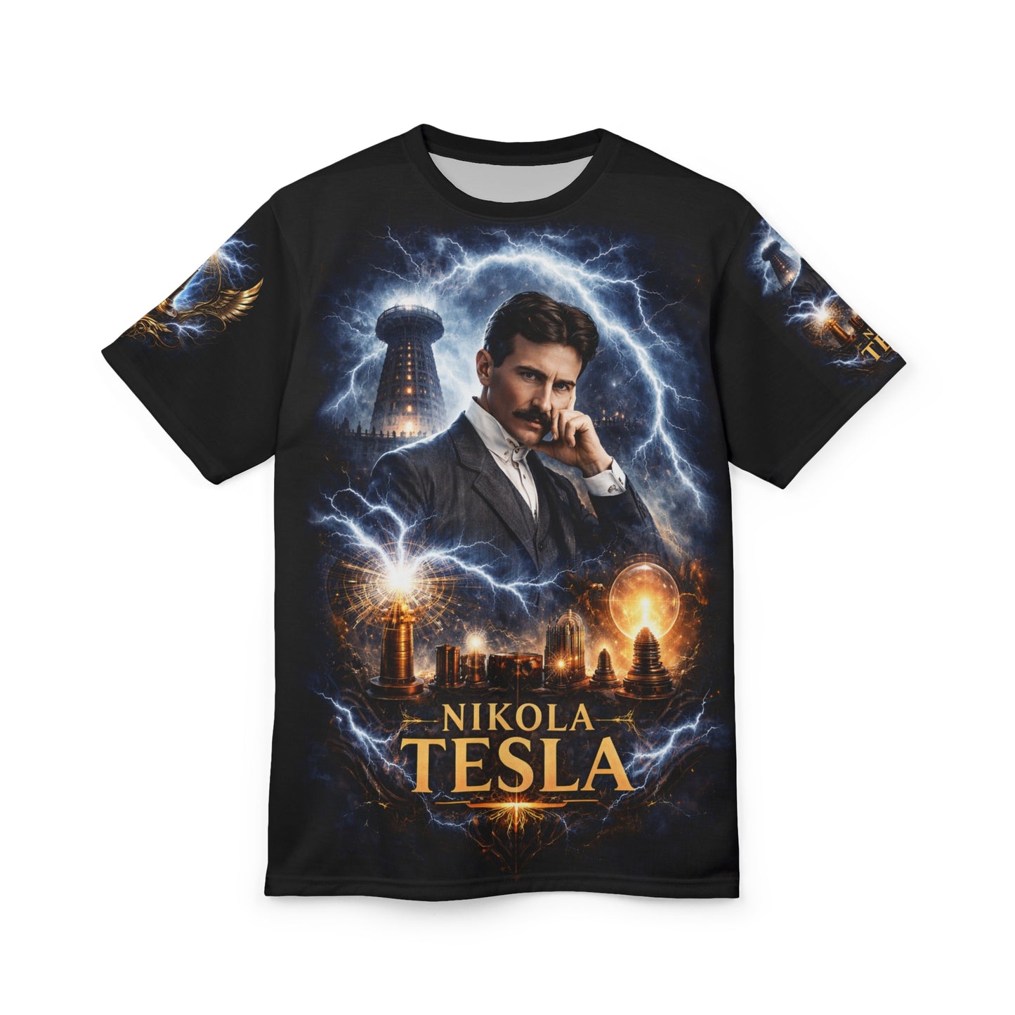 Nikola Tesla Tribute Tee — Master of Lightning Graphic T-Shirt