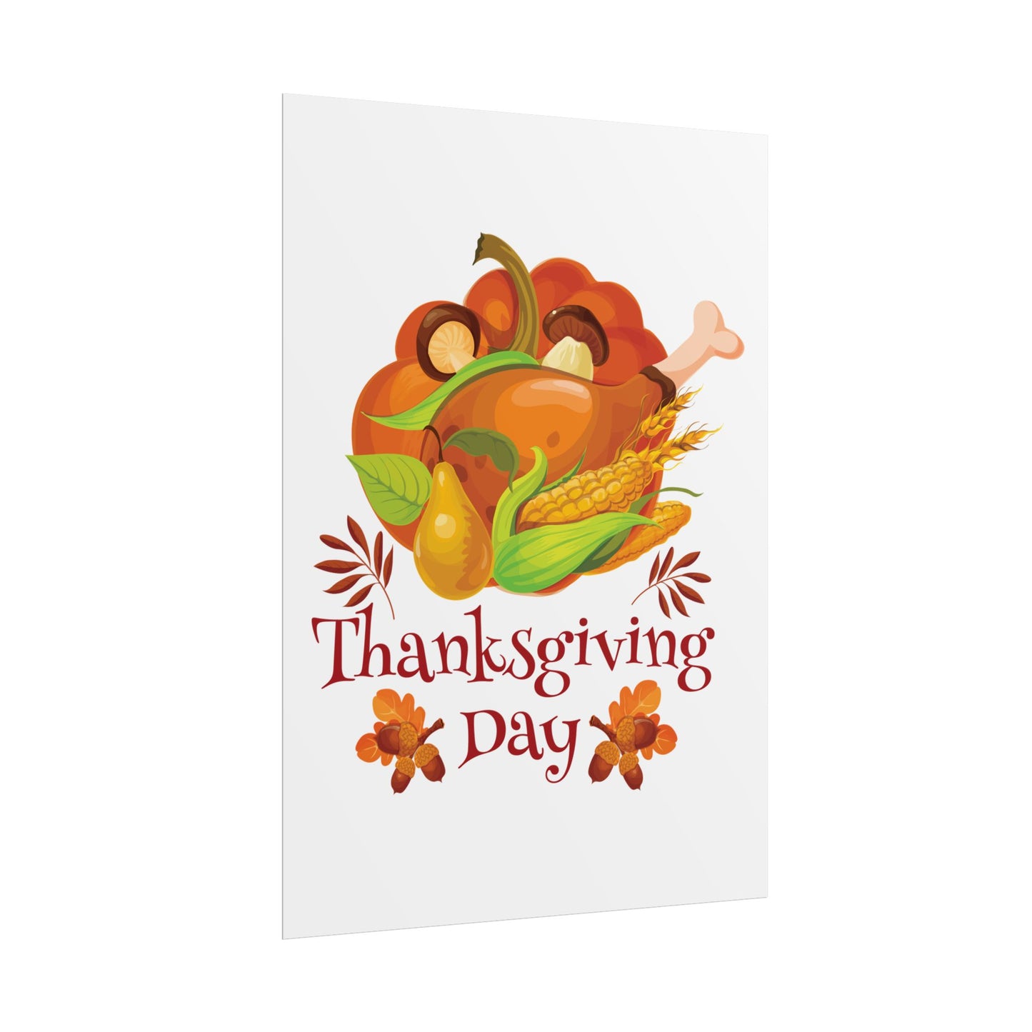 Rolled Poster -Thanksgiving Day - Turkey