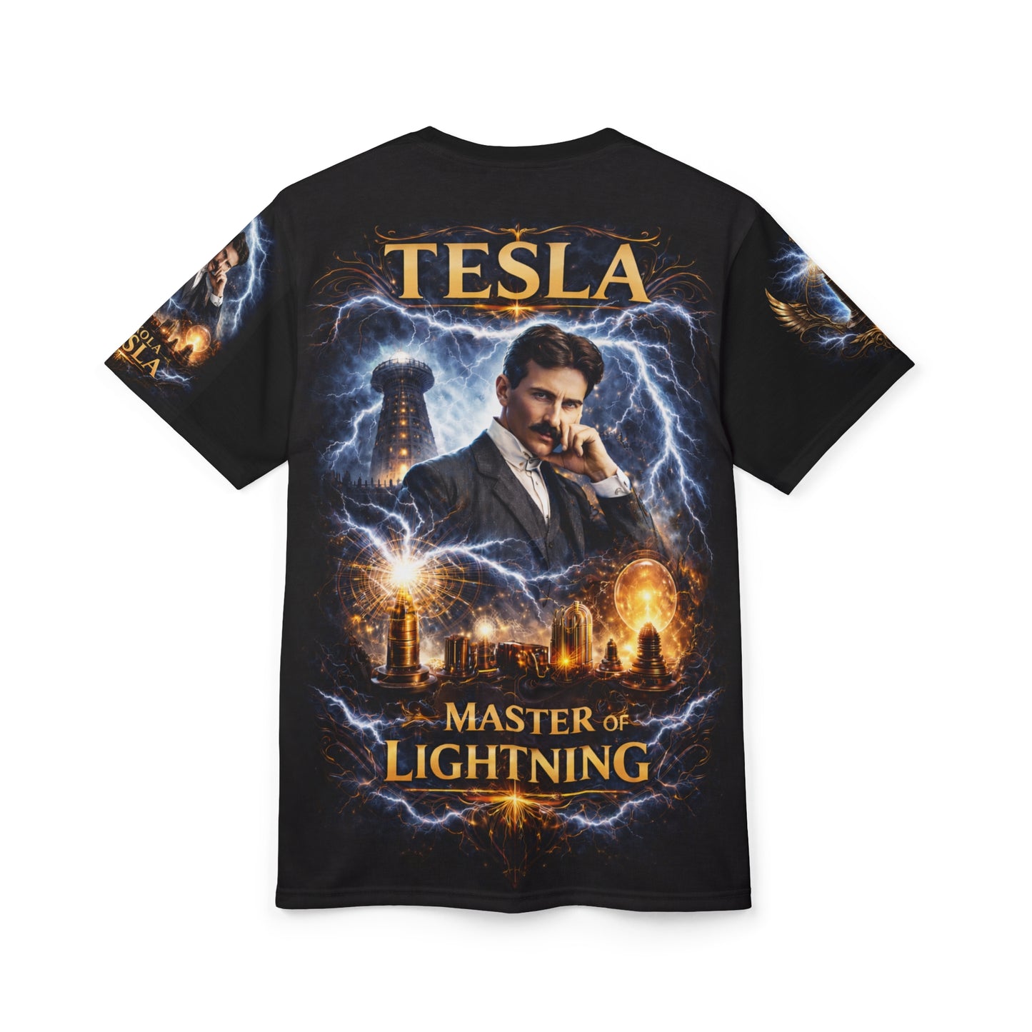 Nikola Tesla Tribute Tee — Master of Lightning Graphic T-Shirt