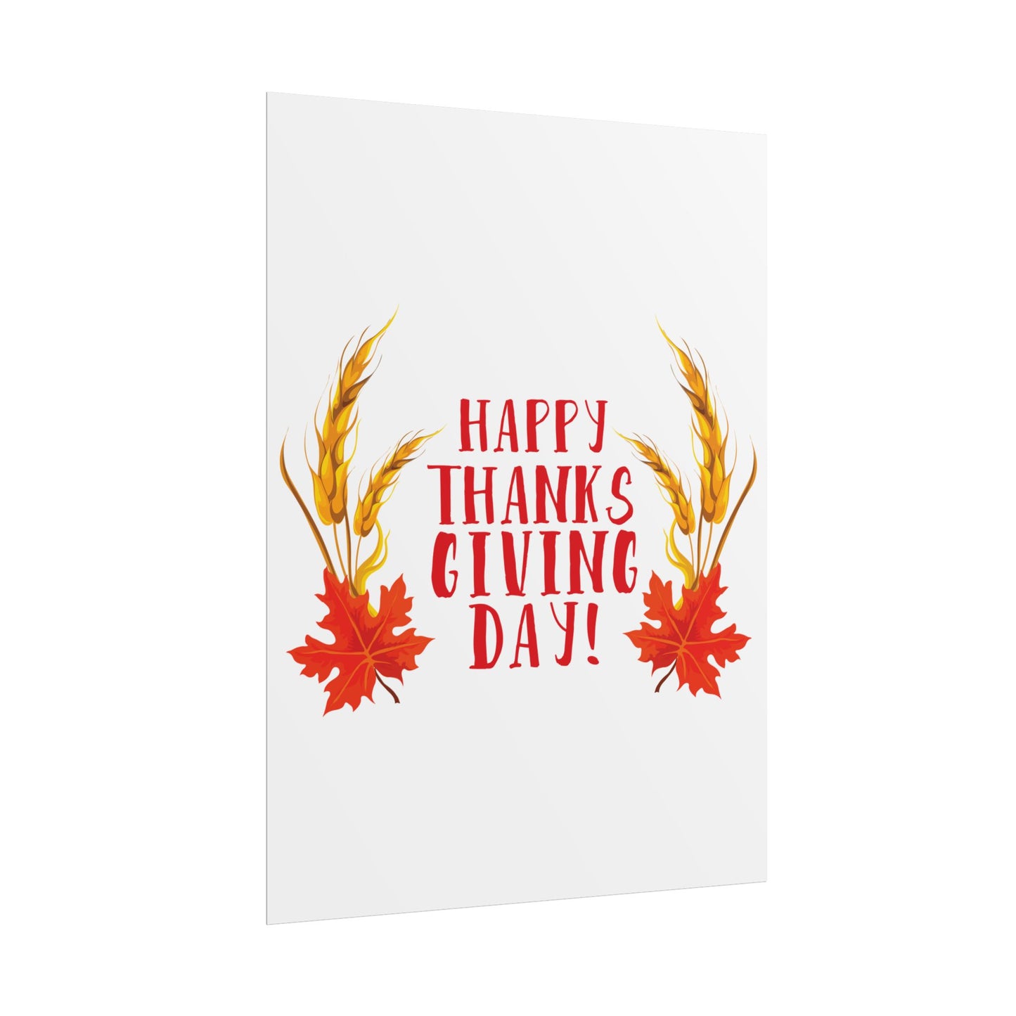 Rolled Poster -Happy Thanksgiving Day