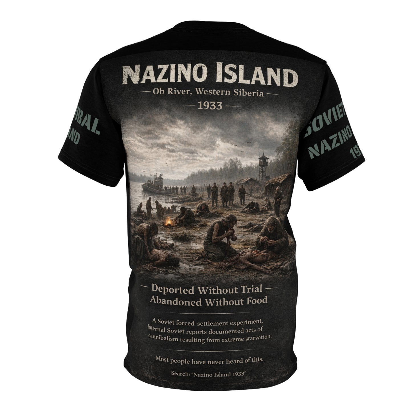 Nazino Island 1933 All-Over Print Tee — Cannibal Island