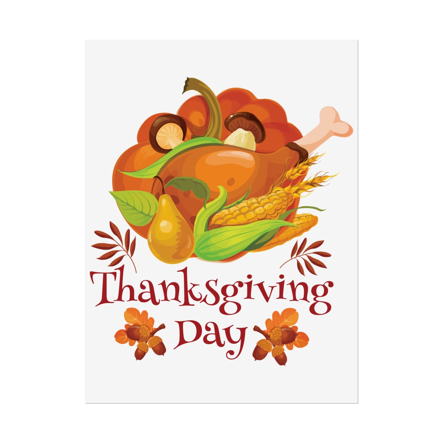 Rolled Poster -Thanksgiving Day - Turkey