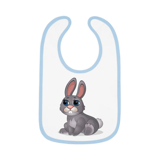 Baby Contrast Trim Jersey Bib - Cutie Wrabbit