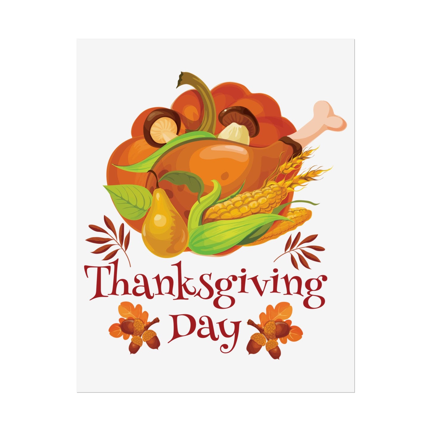 Rolled Poster -Thanksgiving Day - Turkey