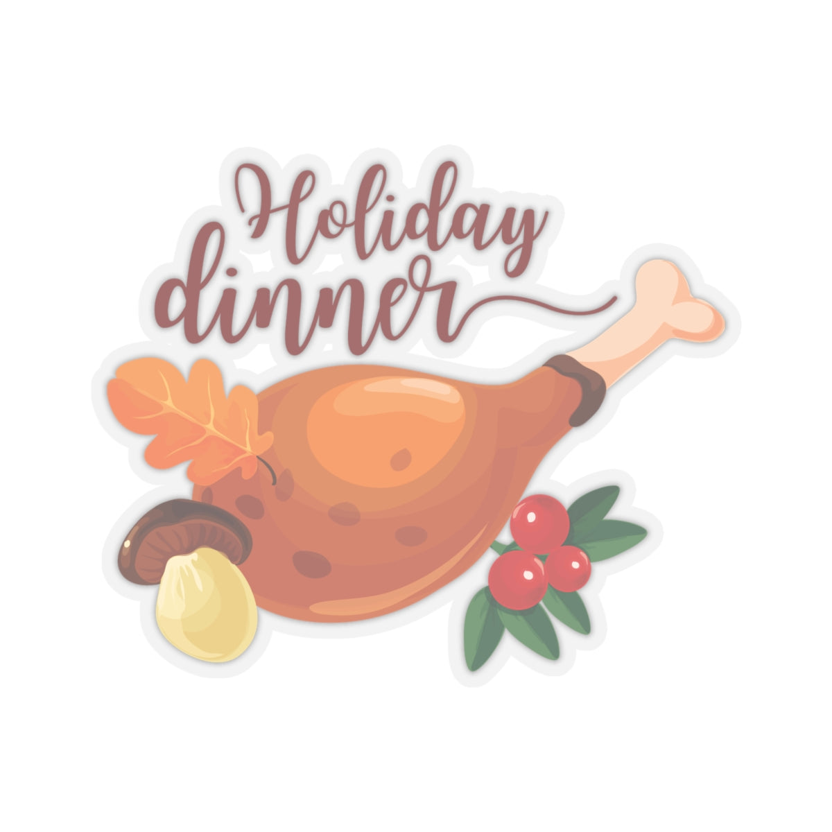 Kiss-Cut Stickers - Holiday Dinner