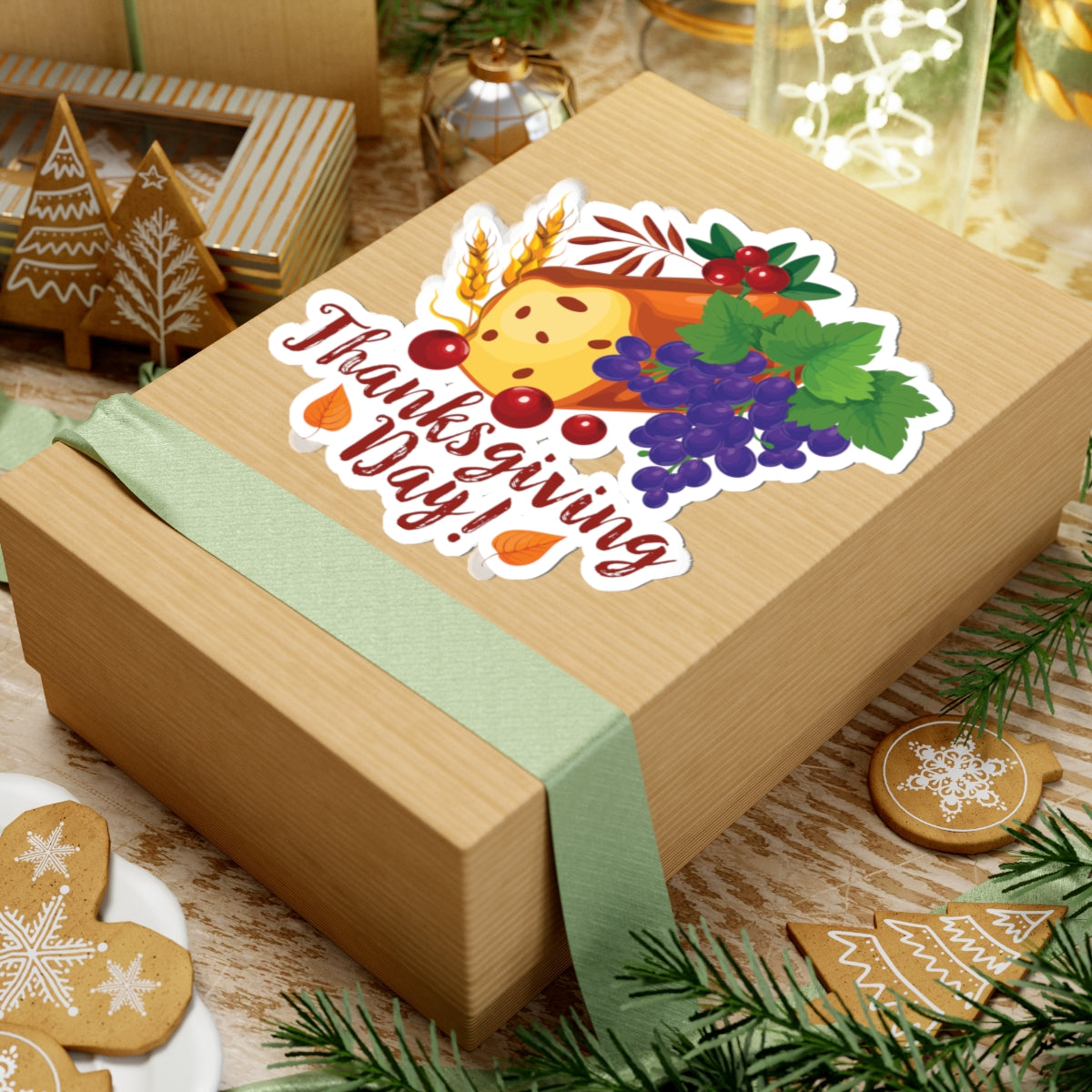 Kiss-Cut Stickers - Thanksgiving Day - Bread