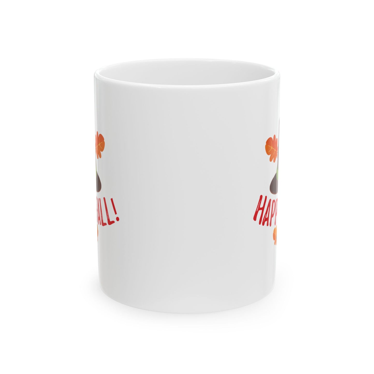 White Ceramic Mug - 11oz & 15oz -Happy Fall