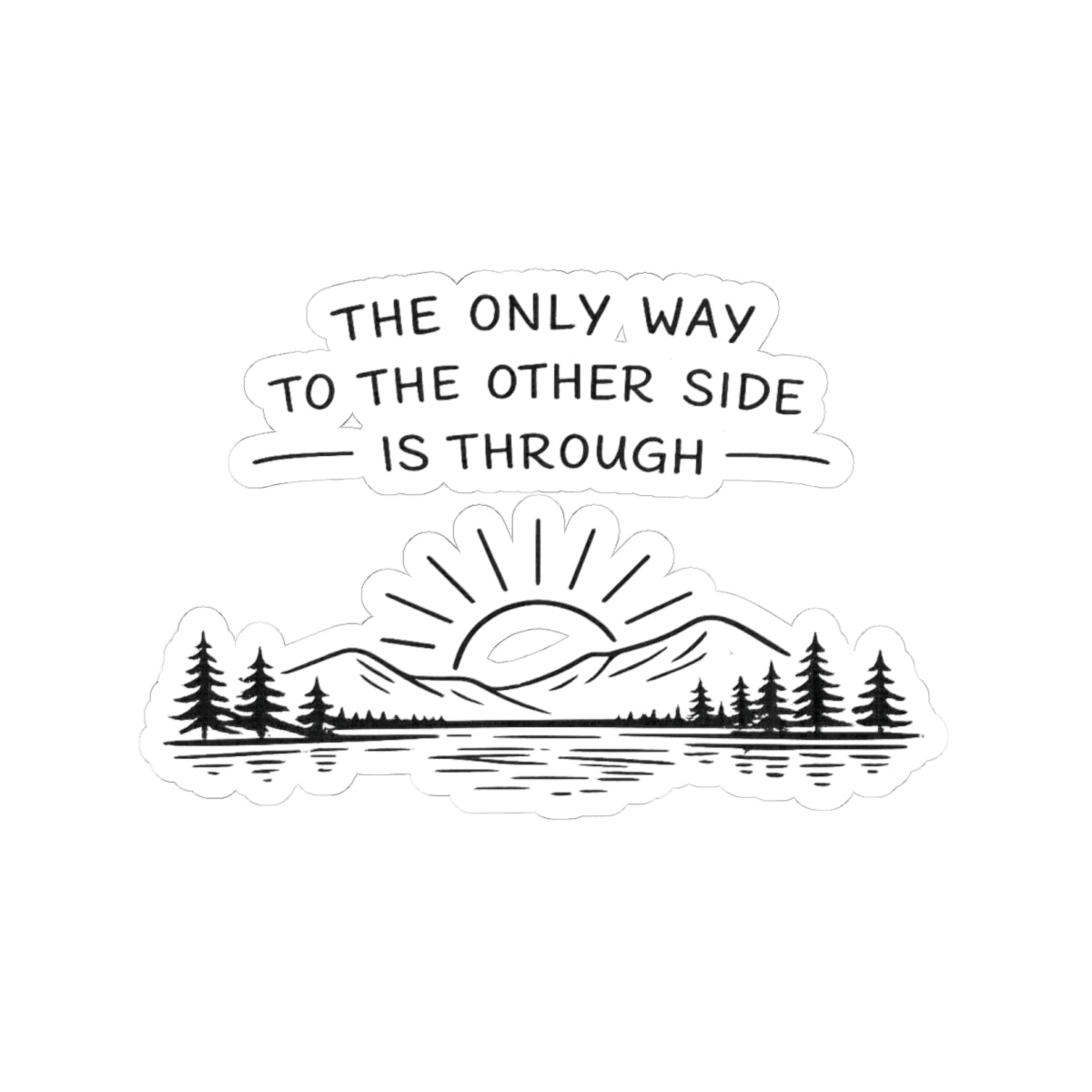 Kiss-Cut Stickers - The way through nature's calm