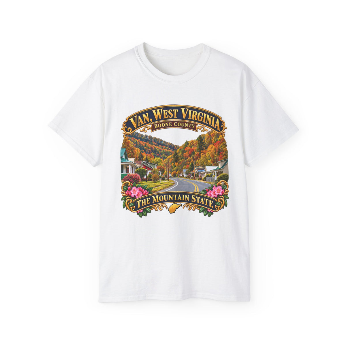Unisex Ultra Cotton Tee - Van, West Virginia - Boone County - The Mountain State - 3D Transparent