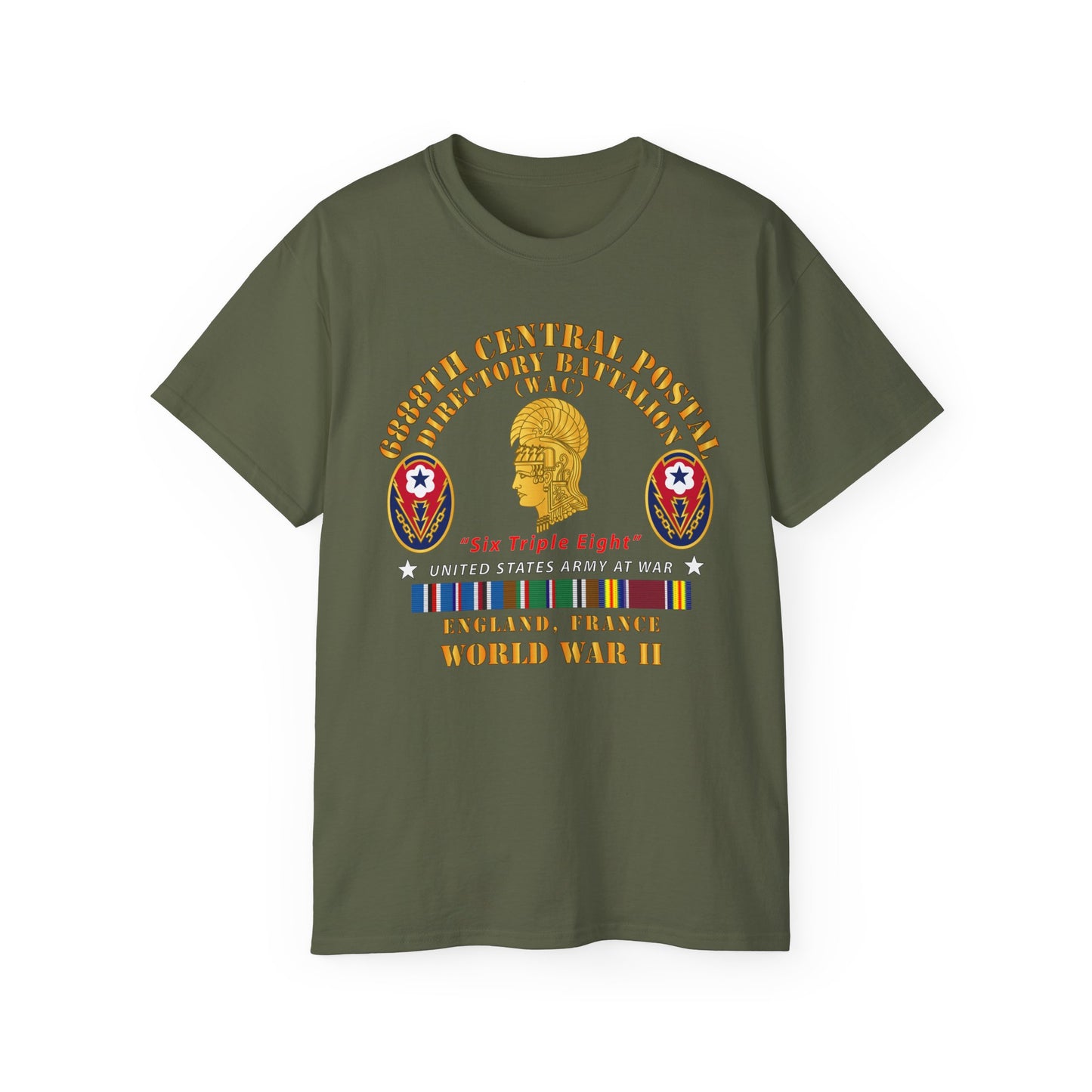Unisex Ultra Cotton Tee - Army - 6888th Central Postal Directory Battalion - Wwii W Eu Svc