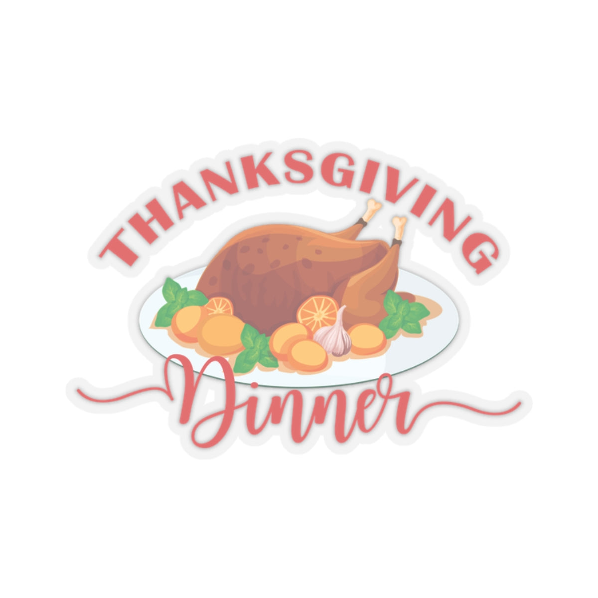 Kiss-Cut Stickers -Thanksgiving Dinner
