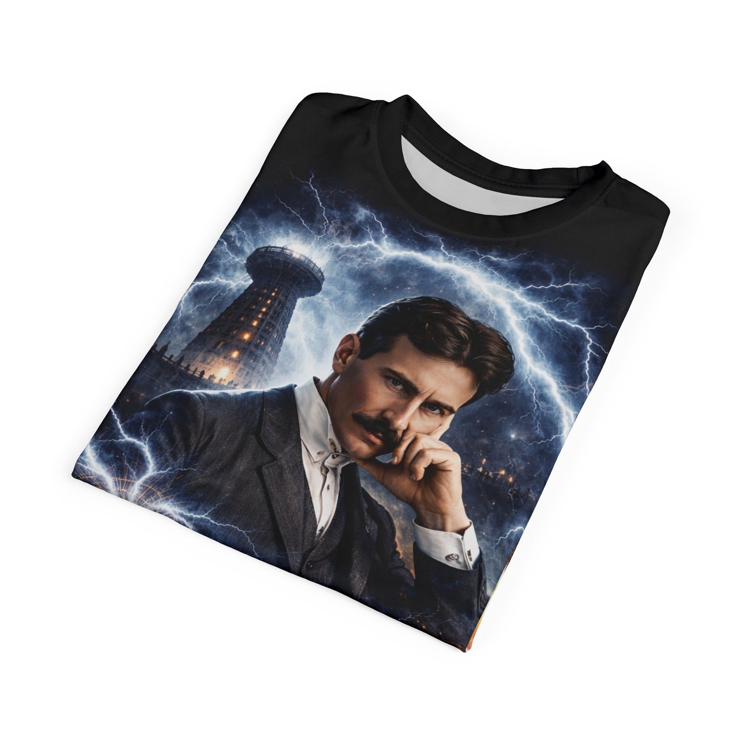 Nikola Tesla Tribute Tee — Master of Lightning Graphic T-Shirt