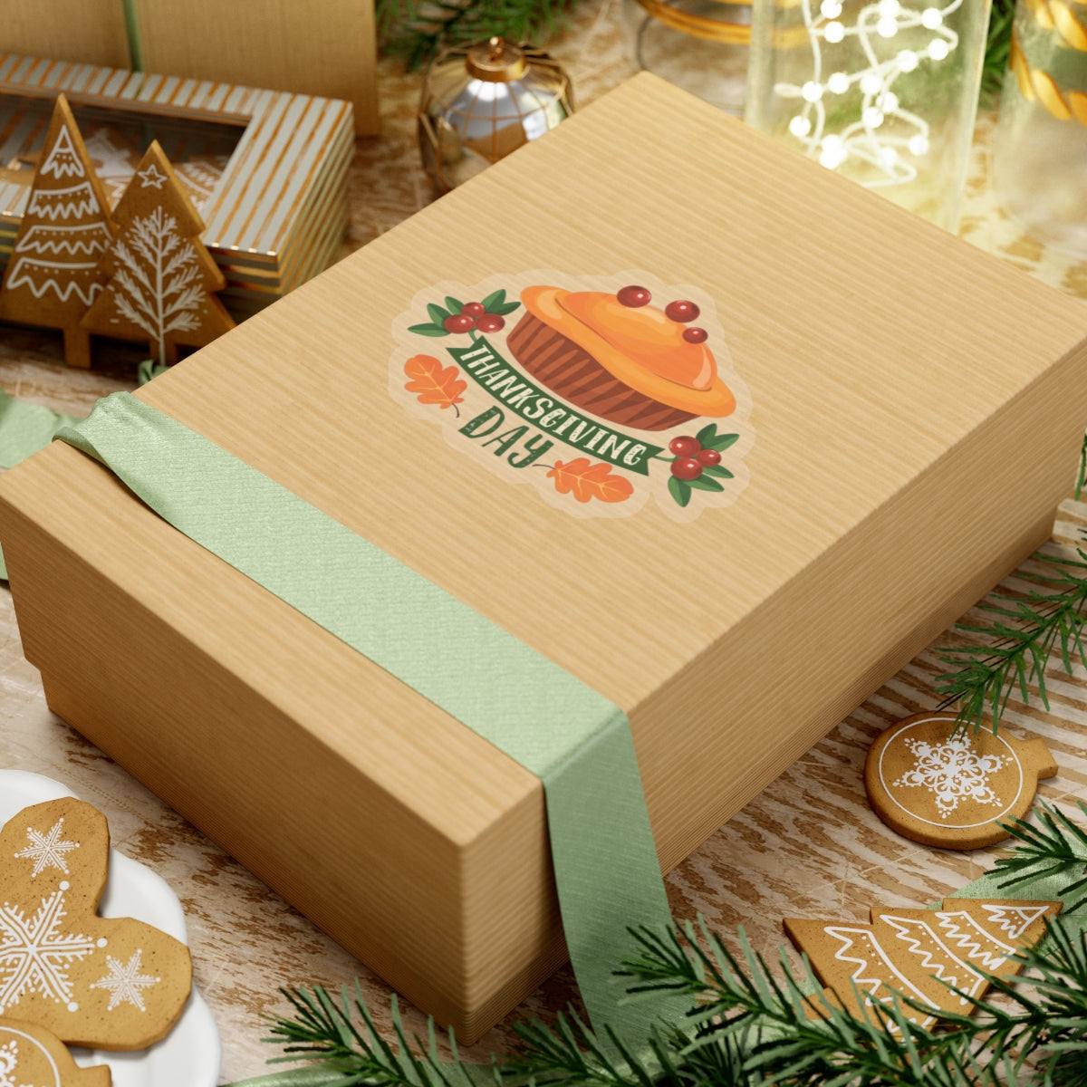 Kiss-Cut Stickers - Thanksgiving Day - Pie