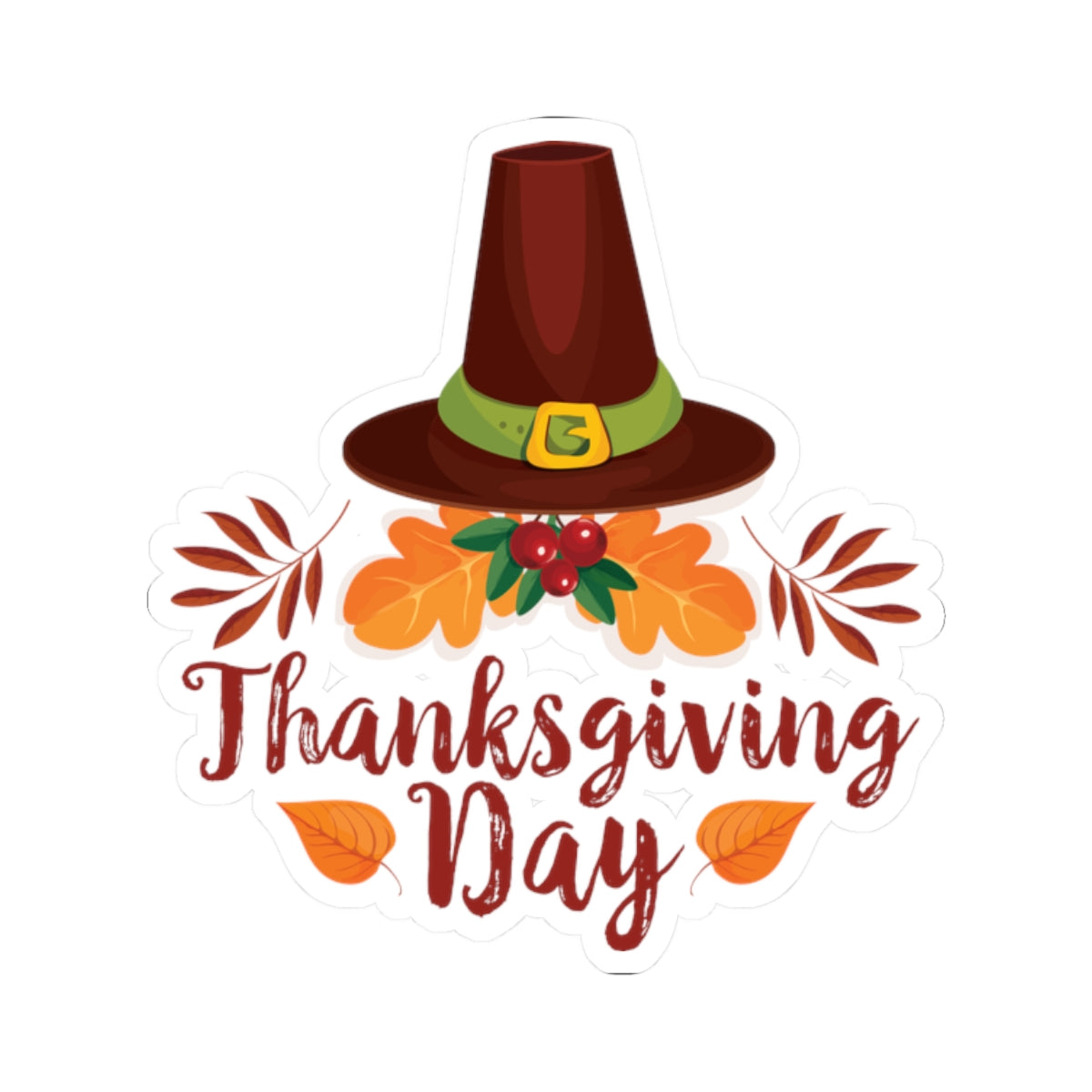 Kiss-Cut Stickers - Thanksgiving Day - Happy Thanksgiving Day