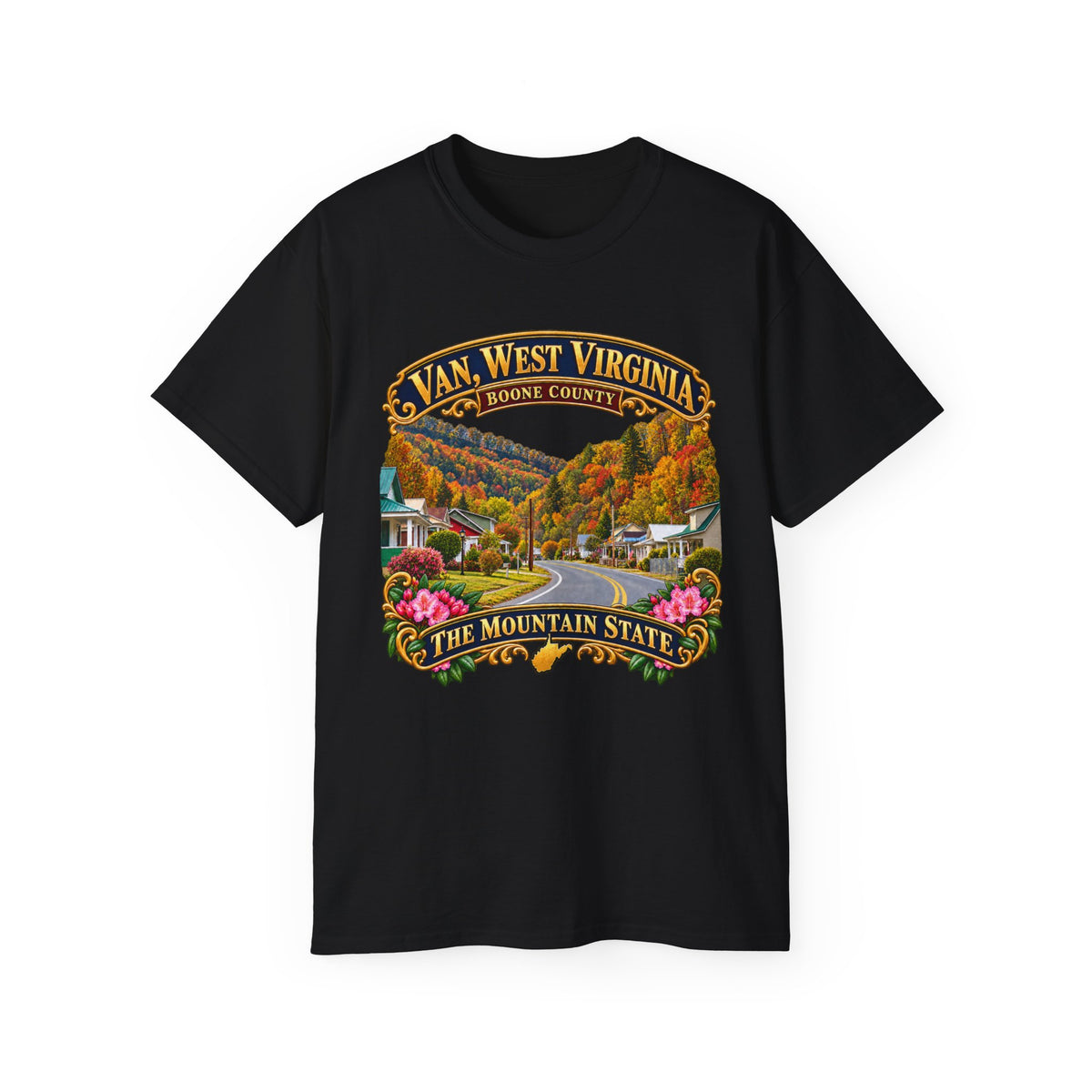 Unisex Ultra Cotton Tee - Van, West Virginia - Boone County - The Mountain State - 3D Transparent