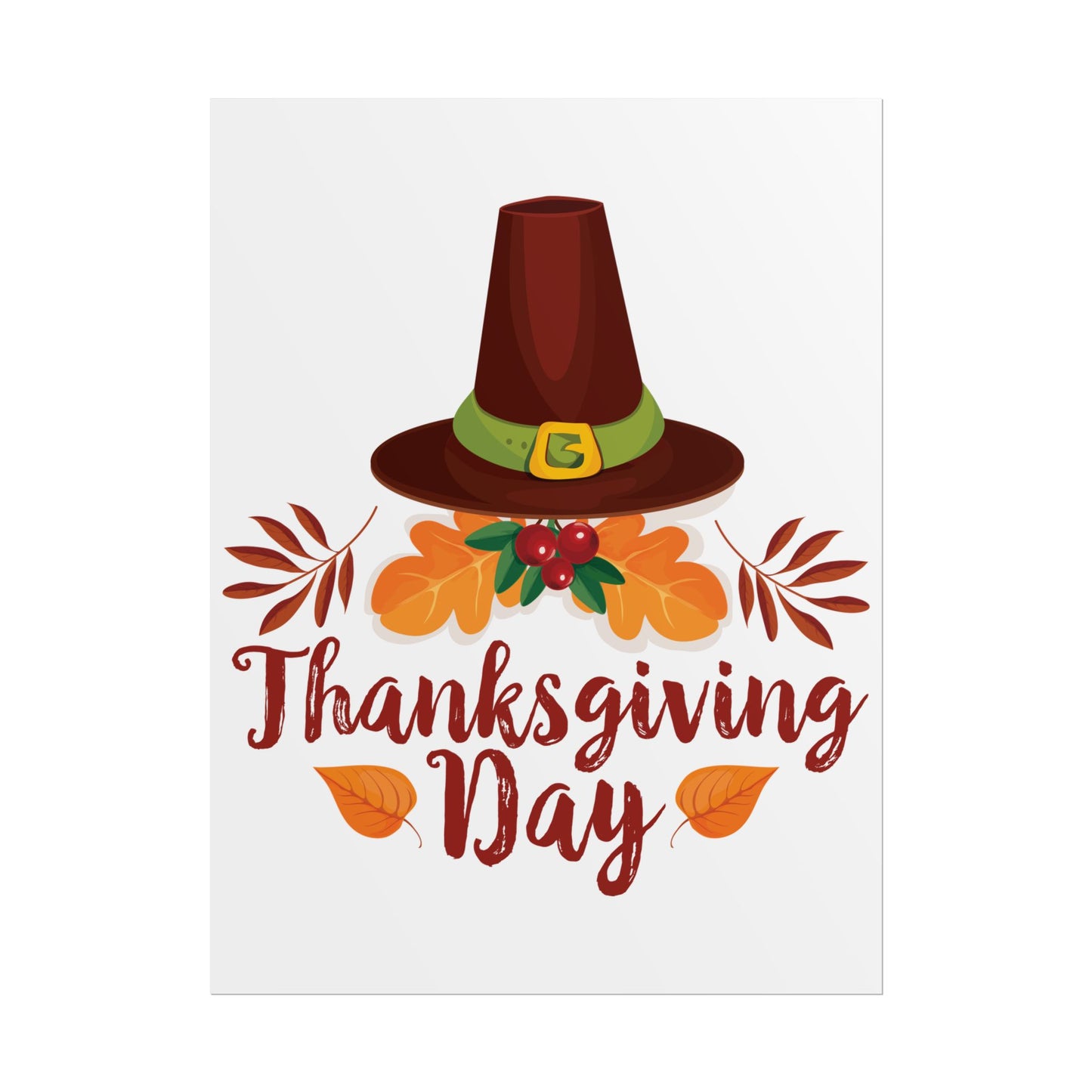 Rolled Poster -Thanksgiving Day - Happy Thanksgiving Day