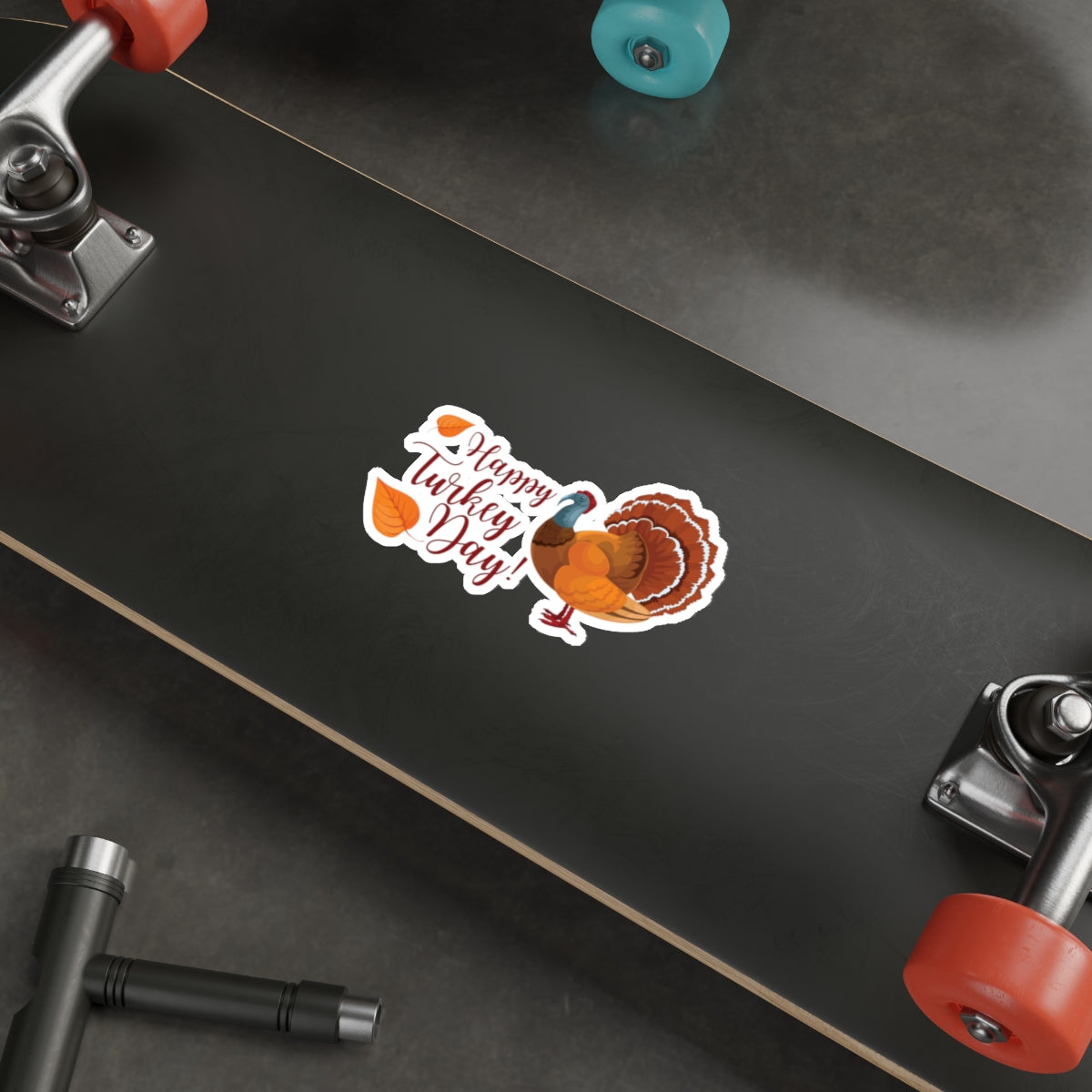 Die-Cut Stickers - Happy Turkey Day - Thanksgiving