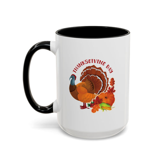 Accent Coffee Mug -Thanksgiving - Happy Turkey Day