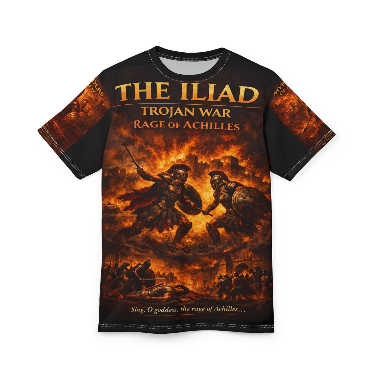 The ILiad - "RAGE OF ACHILLES" Tribute Tee — Trajan War - 1194–1184 BC
