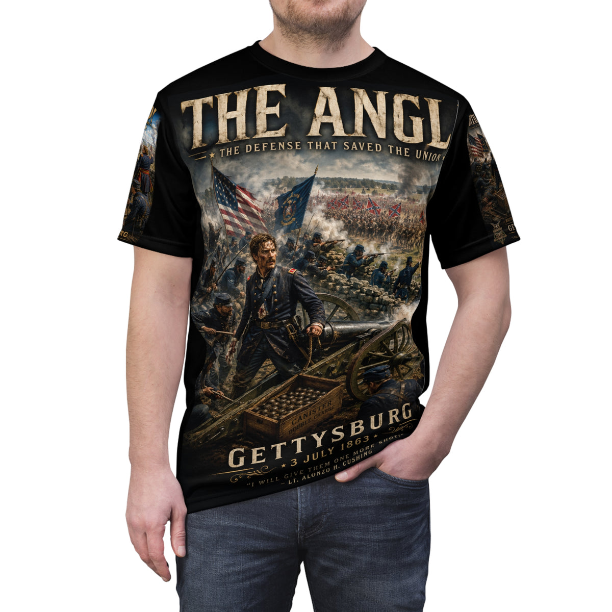 Union Battery - Lt Alonzo Cushing - 3 July 1963 Tribute Tee - Gettysburg, PA, "The Defense That Saved the Union"