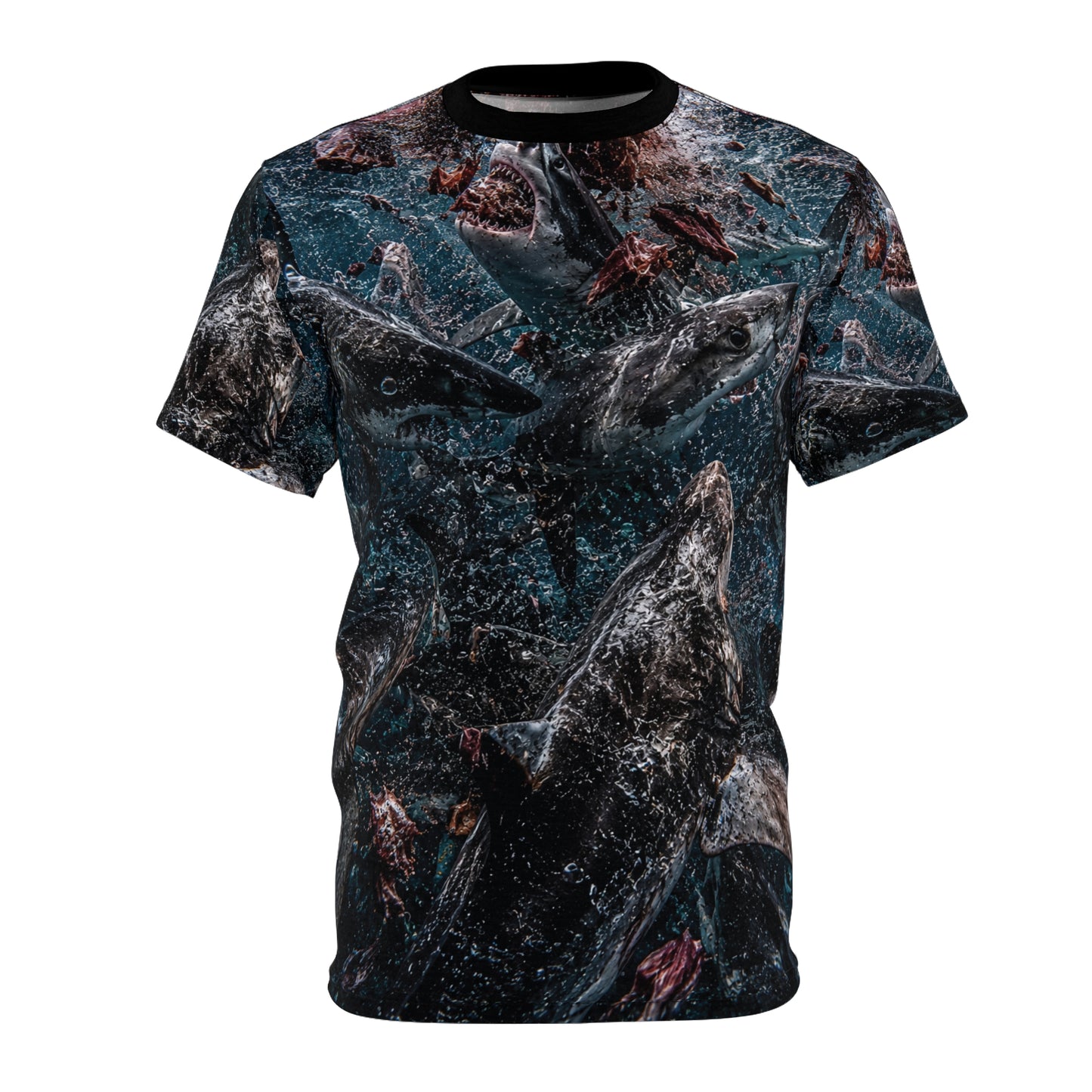 Shark Feeding Frenzy Tribute Tee — All-Over Print