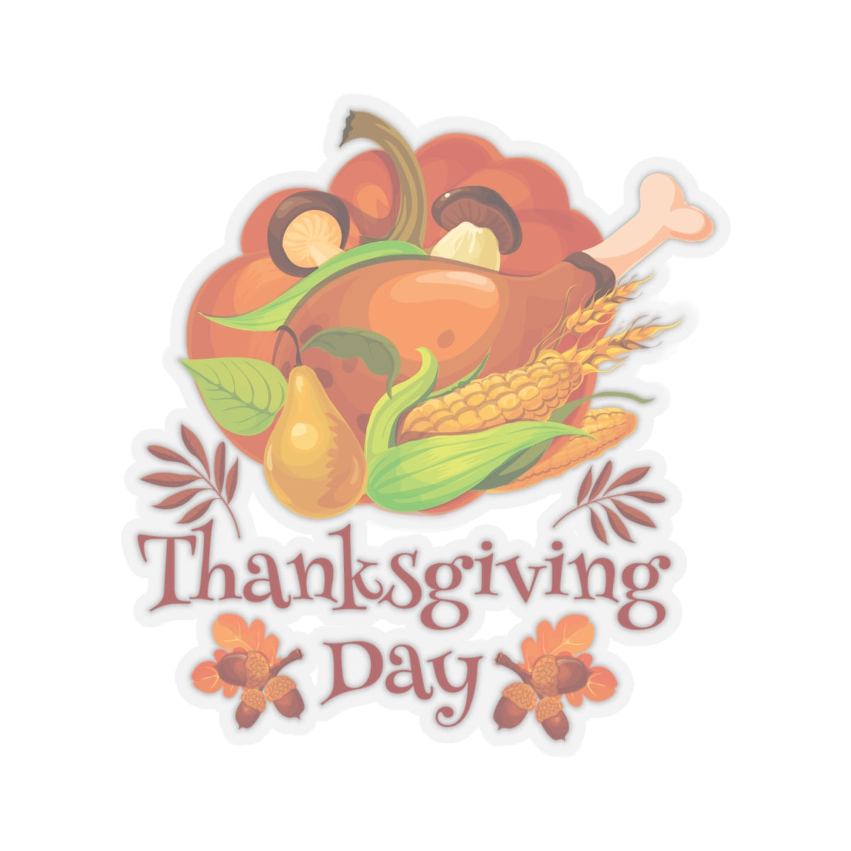 Kiss-Cut Stickers -Thanksgiving Day - Turkey