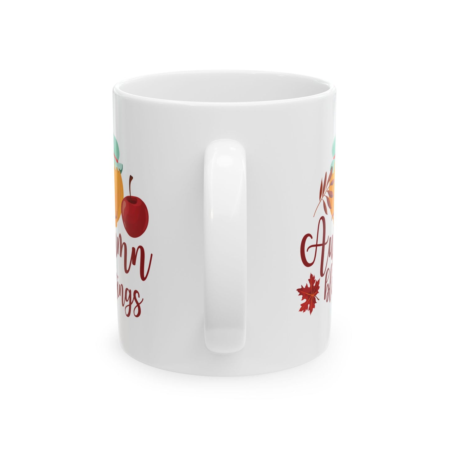 White Ceramic Mug - 11oz & 15oz - Autumn Blessings